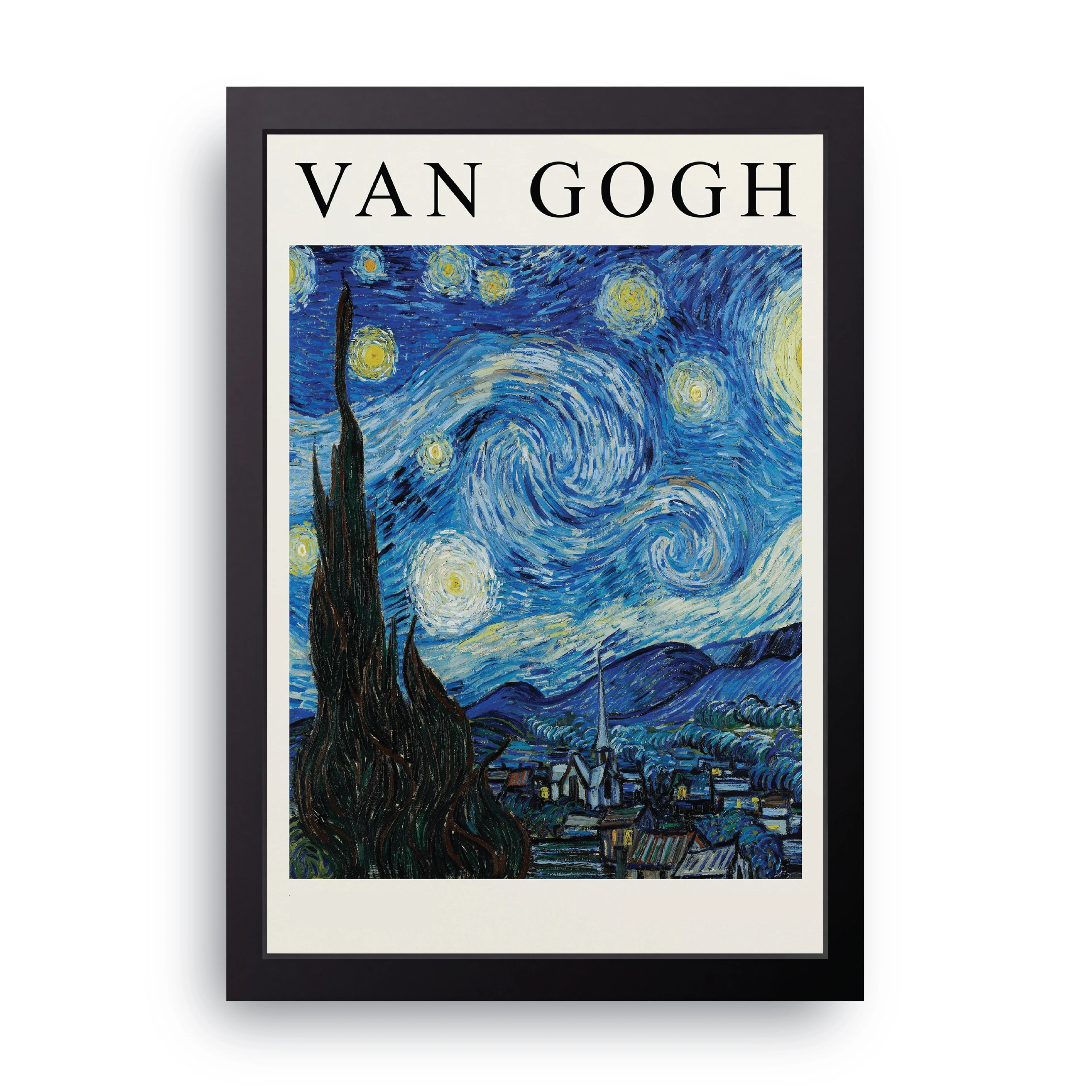 Starry Night framed wall art print — HIBR