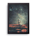 Stargazer Boy framed wall art print — HIBR