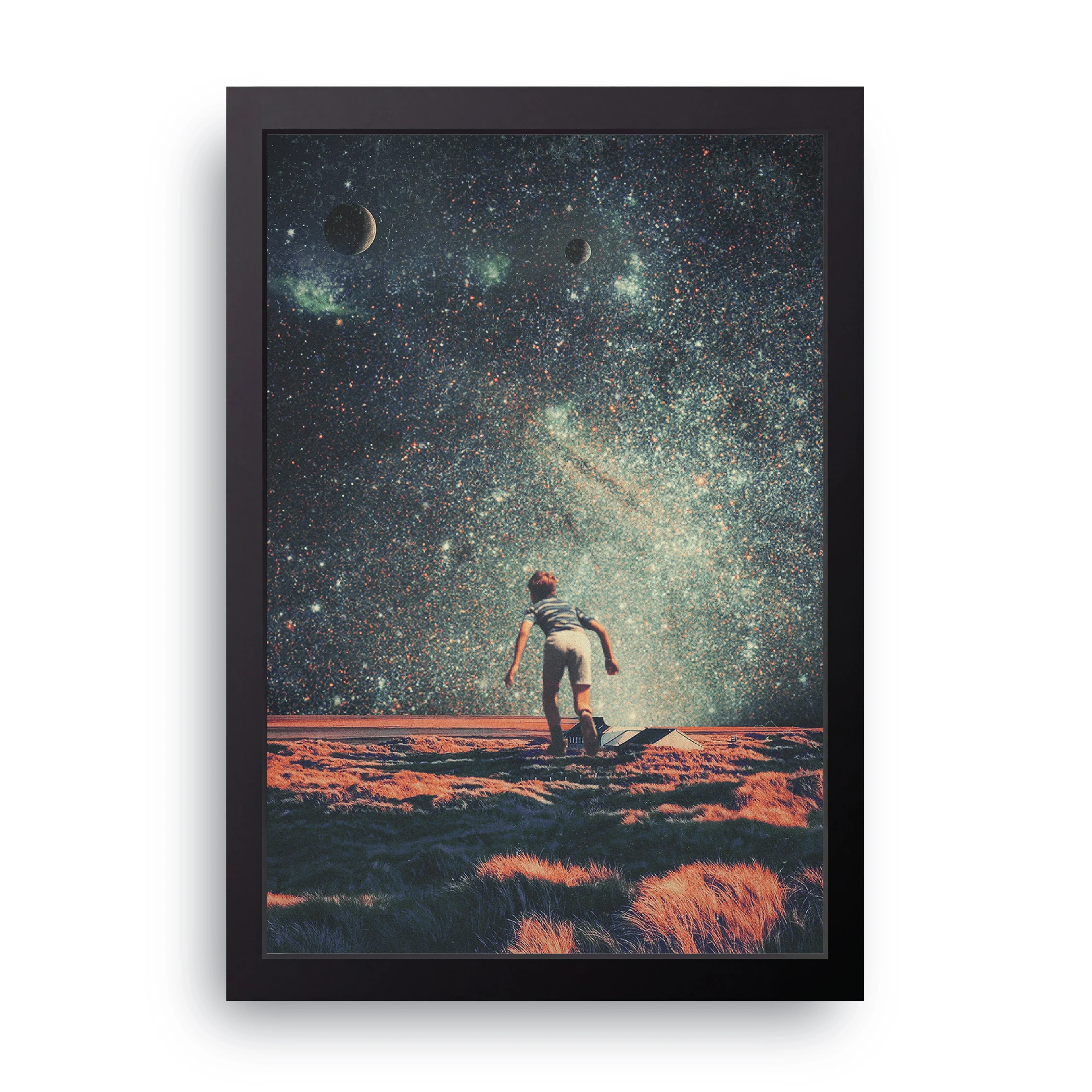 Stargazer Boy framed wall art print — HIBR