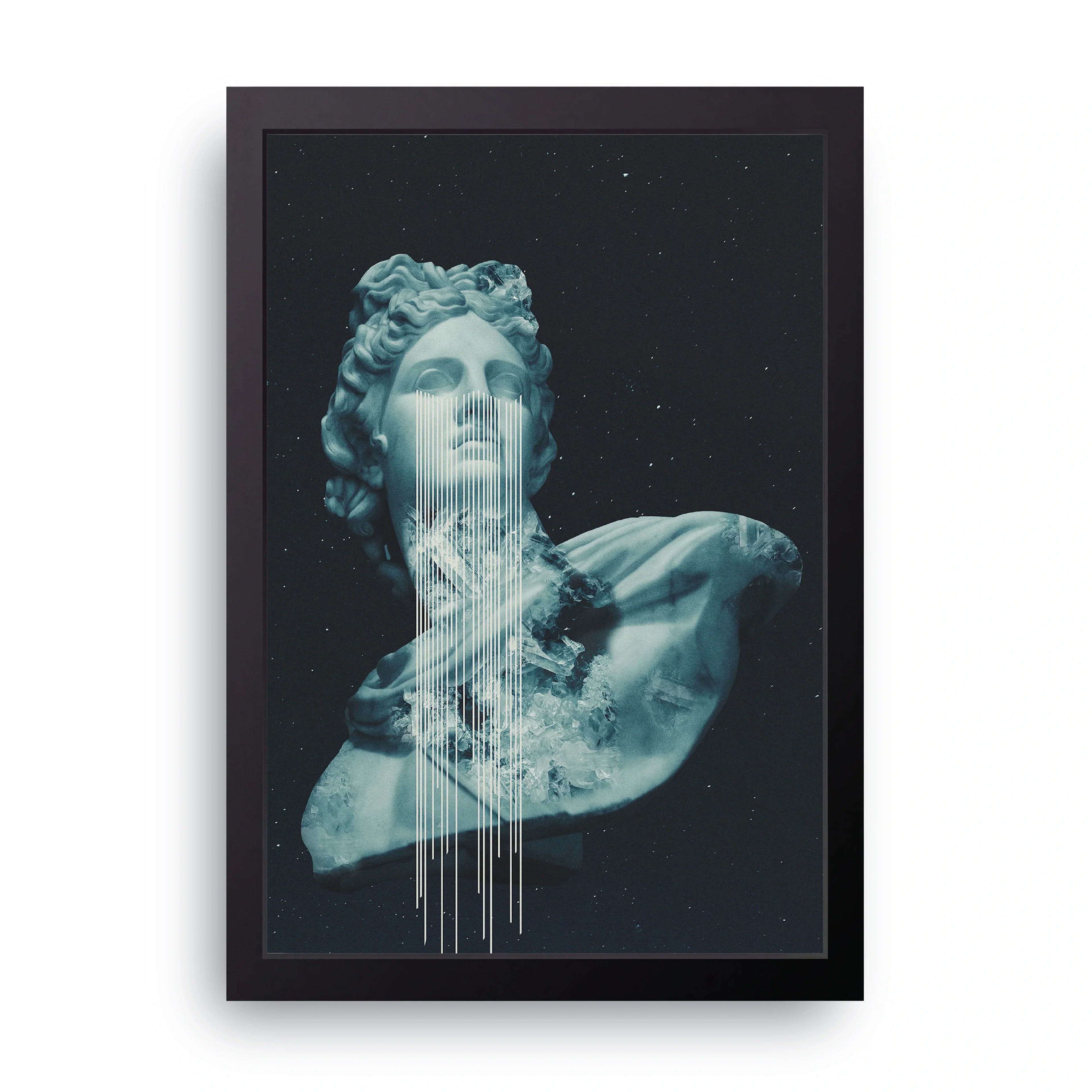 Melting Bust framed wall art print — HIBR