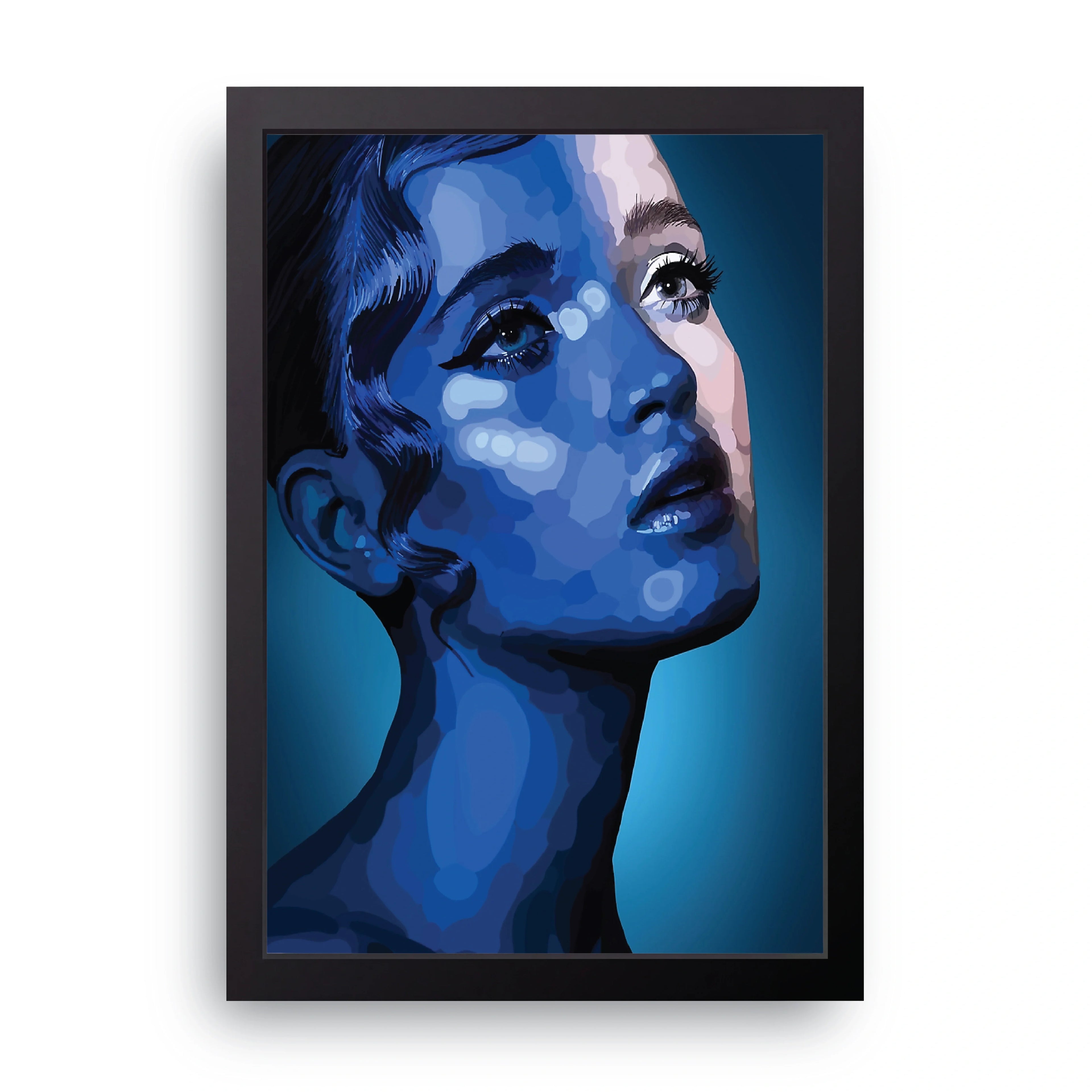 Blue Muse framed wall art print — HIBR