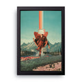 TV Head Woman framed wall art print — HIBR