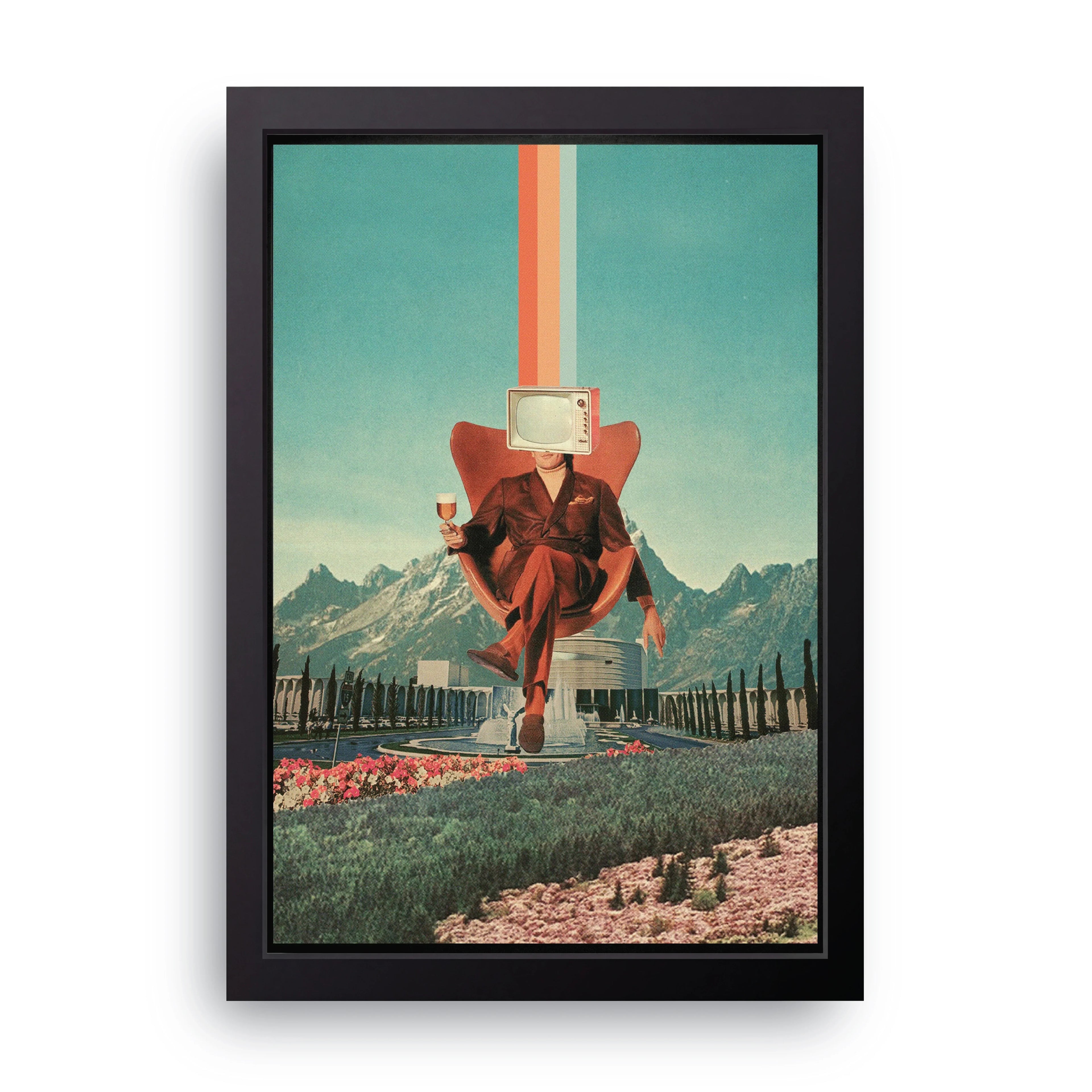 TV Head Woman framed wall art print — HIBR