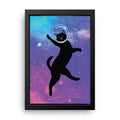 Space Cat framed wall art print — HIBR