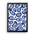 Blue Blobs framed wall art print — HIBR