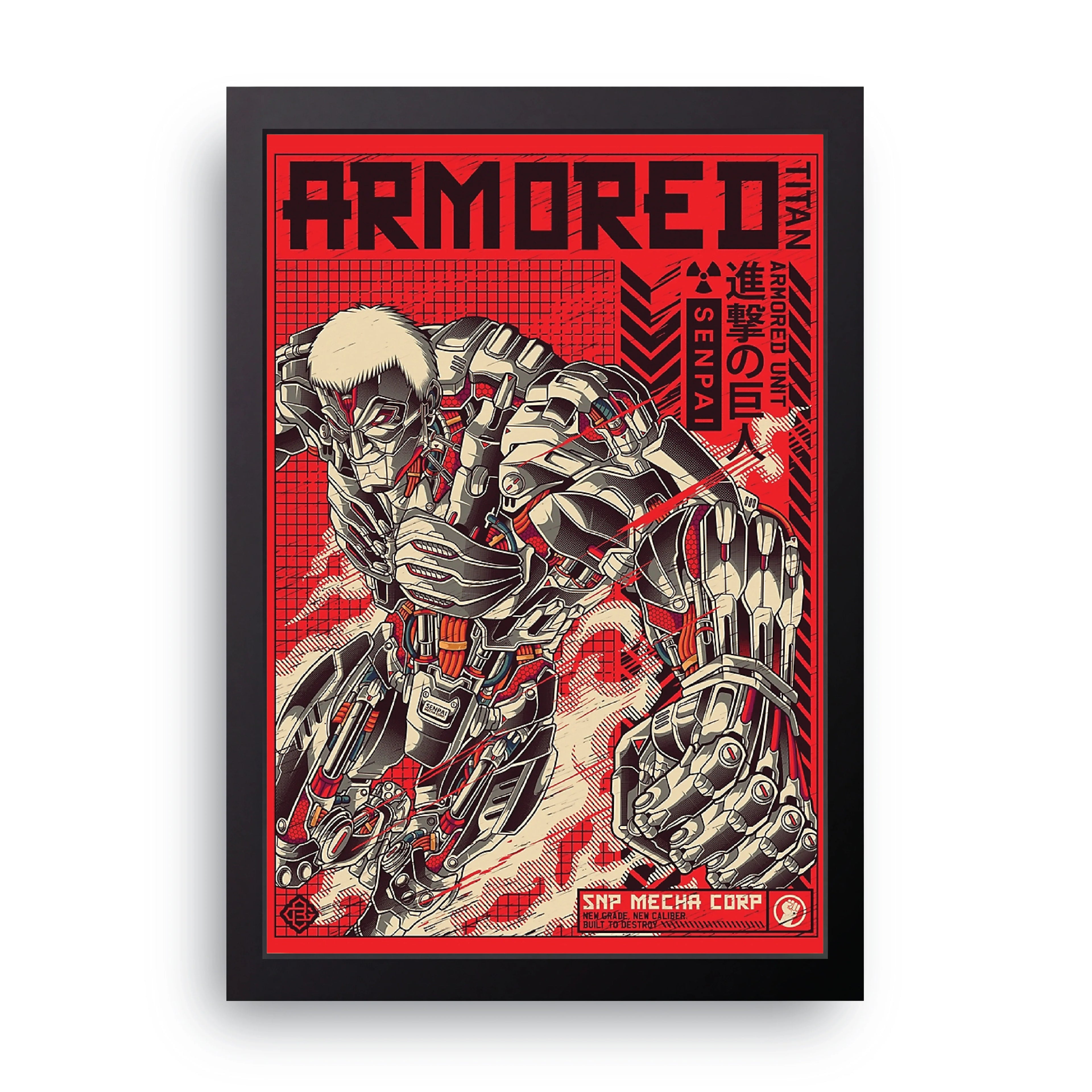 ATTACK ON TITAN (4) framed wall art print — HIBR