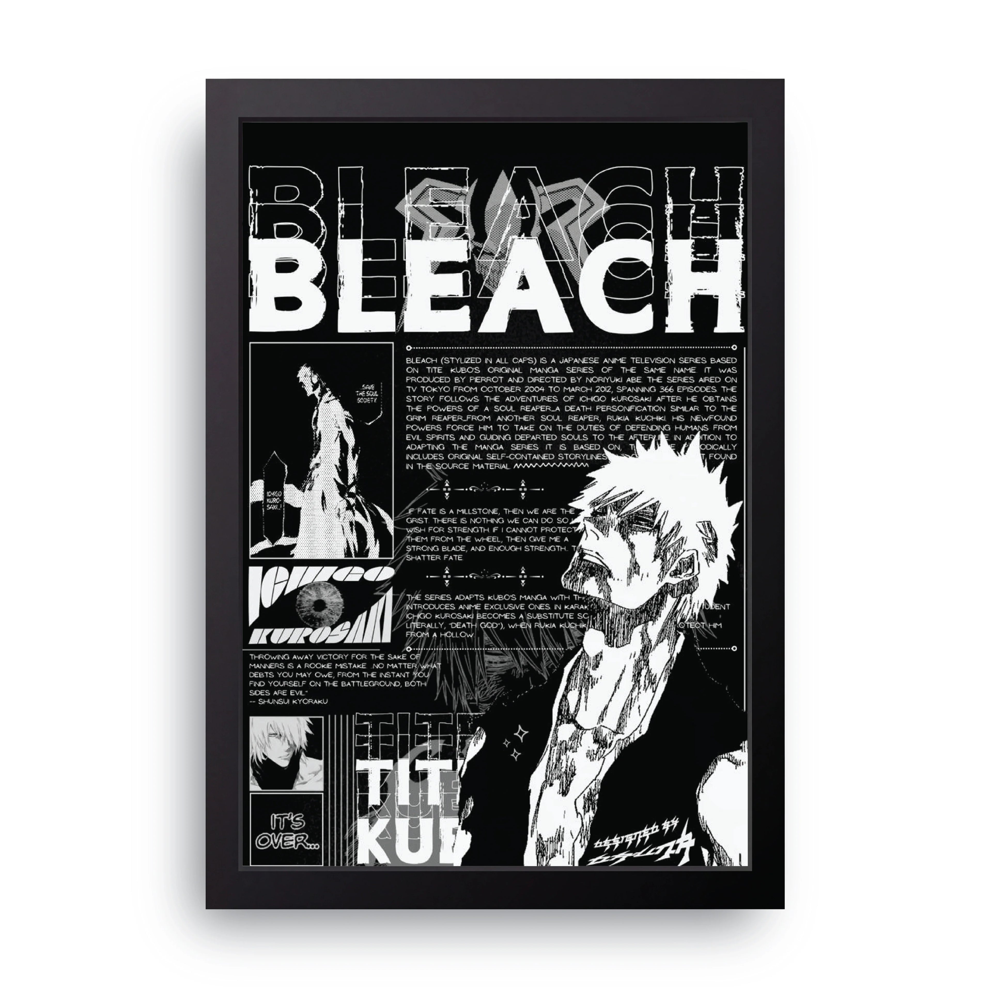 BLEACH 8 framed wall art print — HIBR