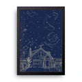 Starry Cabin framed wall art print — HIBR