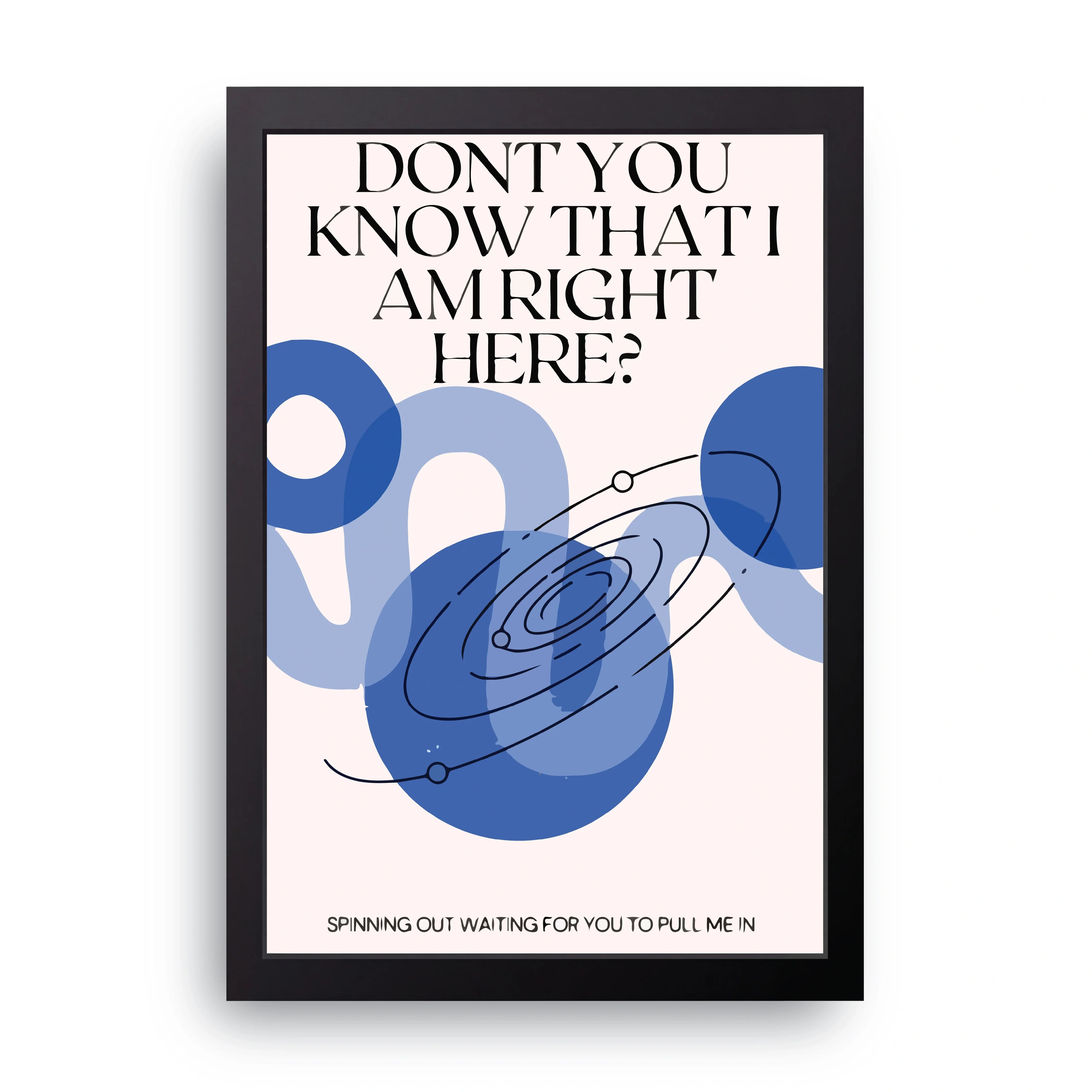 Right Here framed wall art print — HIBR