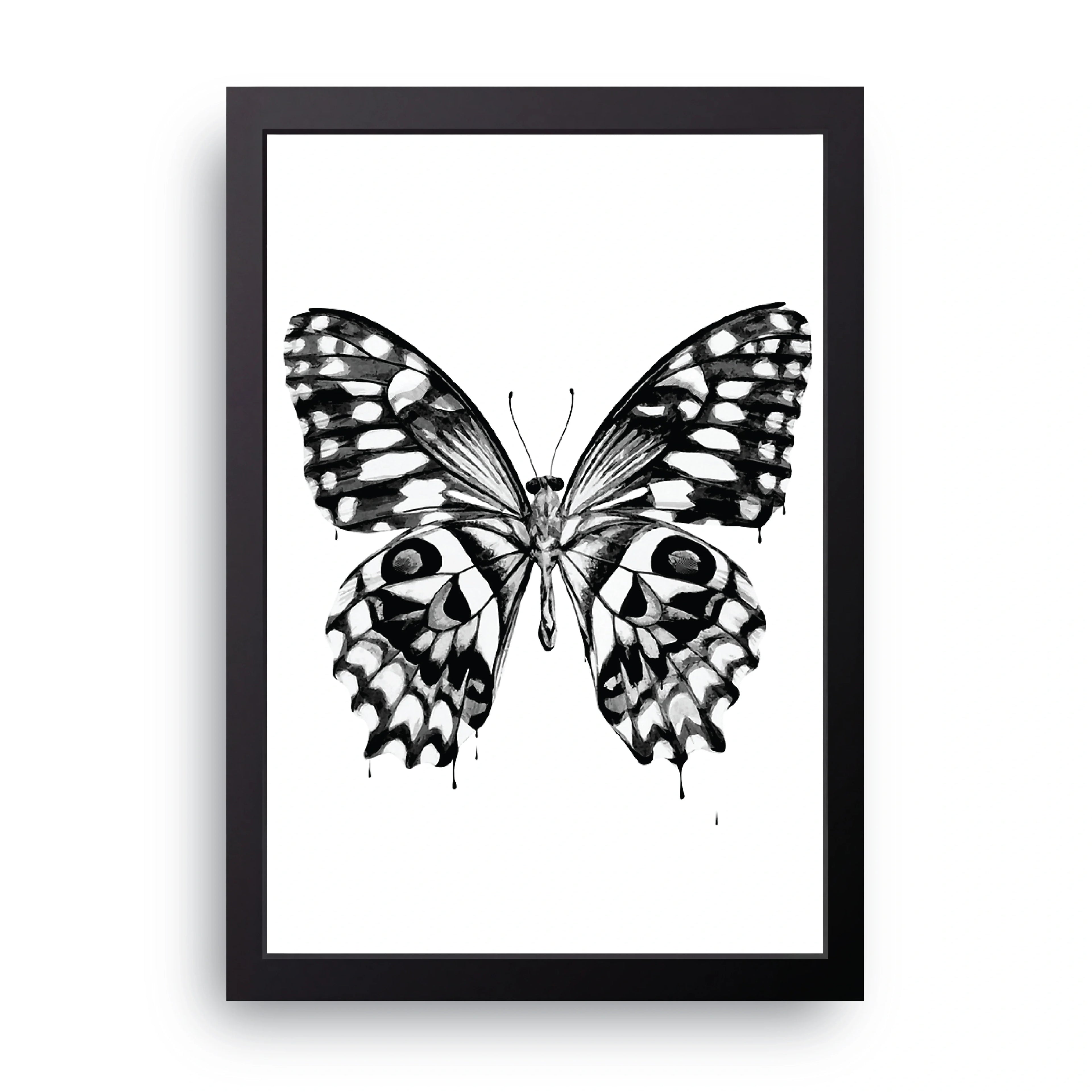 Mono Butterfly framed wall art print — HIBR