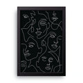 Line Art Faces framed wall art print — HIBR