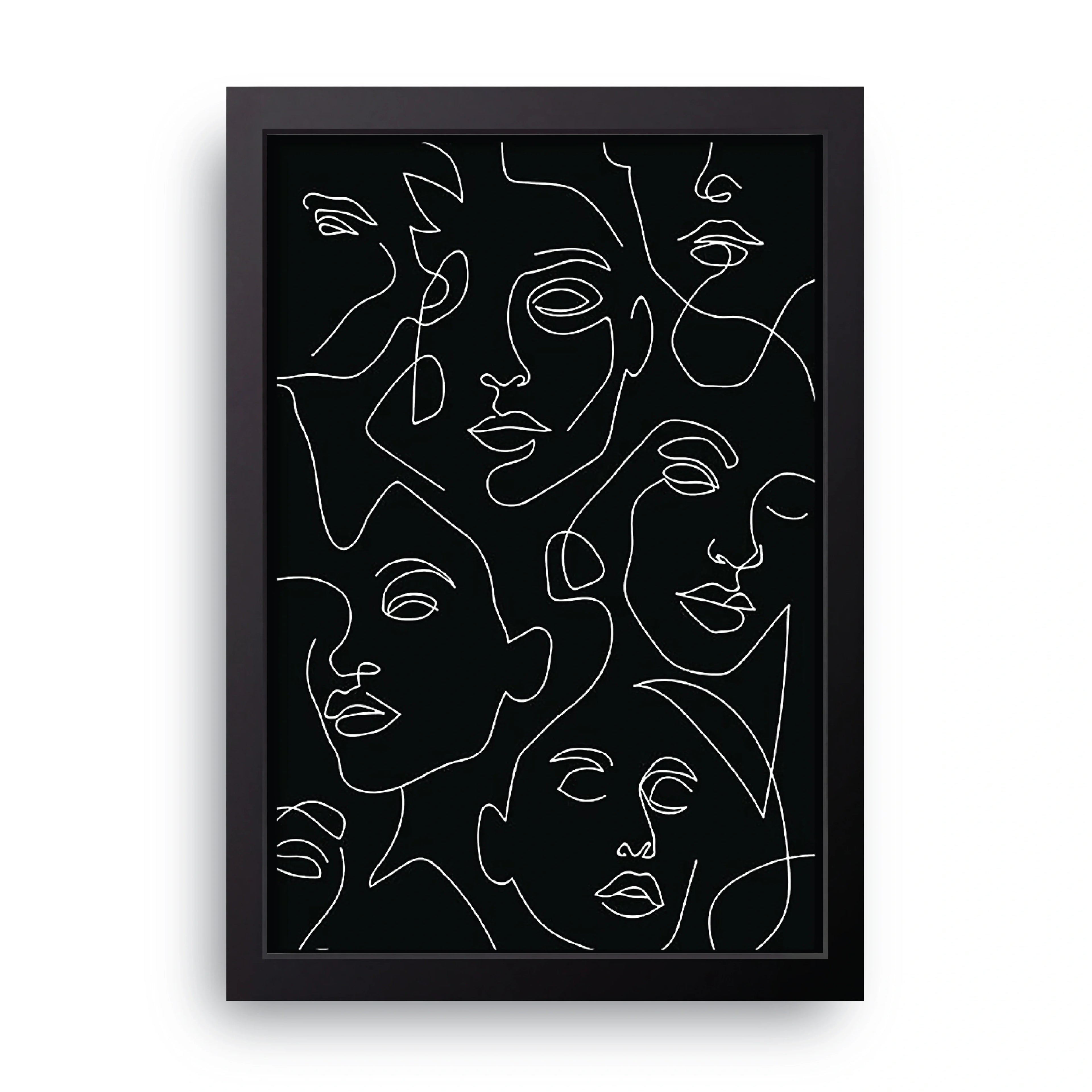 Line Art Faces framed wall art print — HIBR