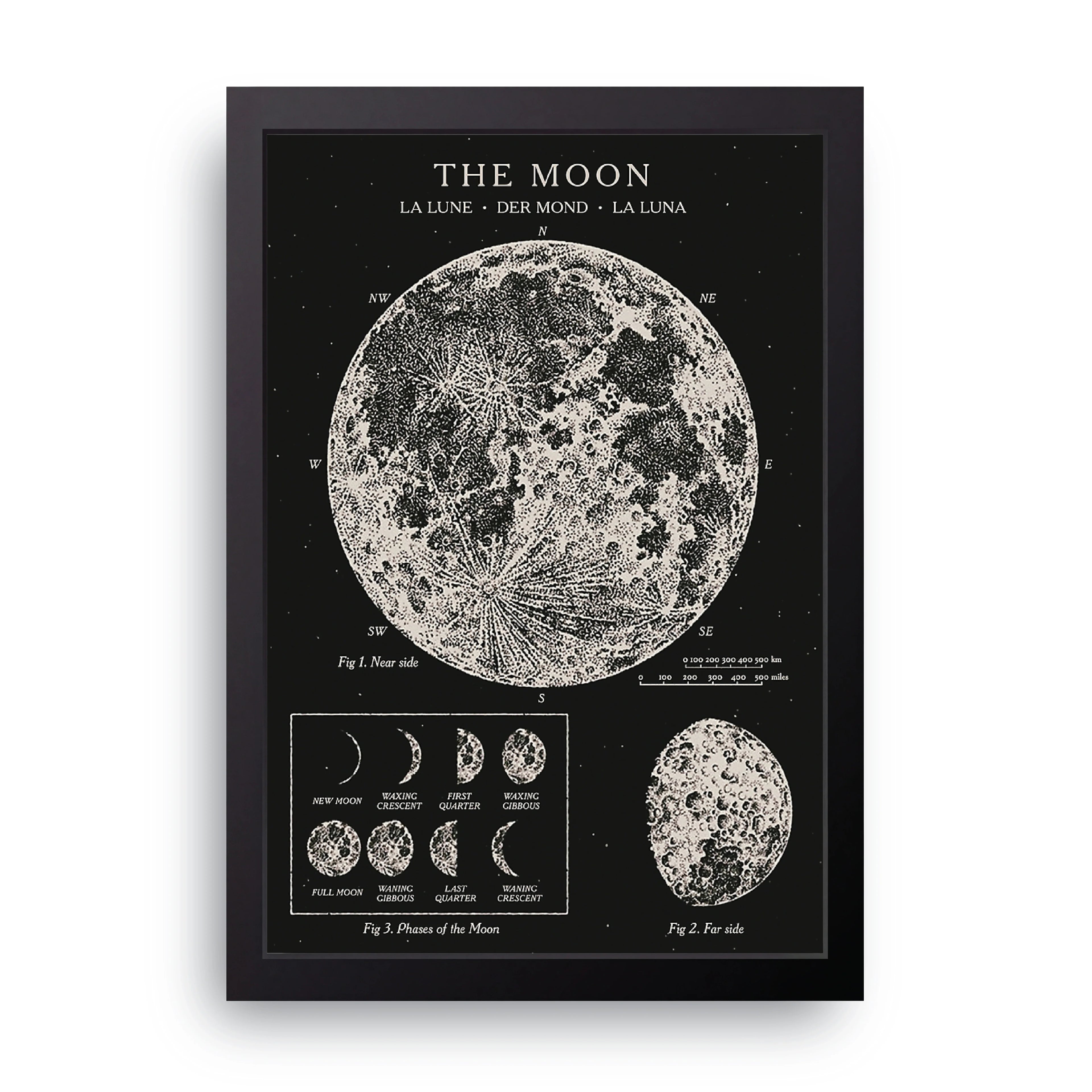 The Moon framed wall art print — HIBR