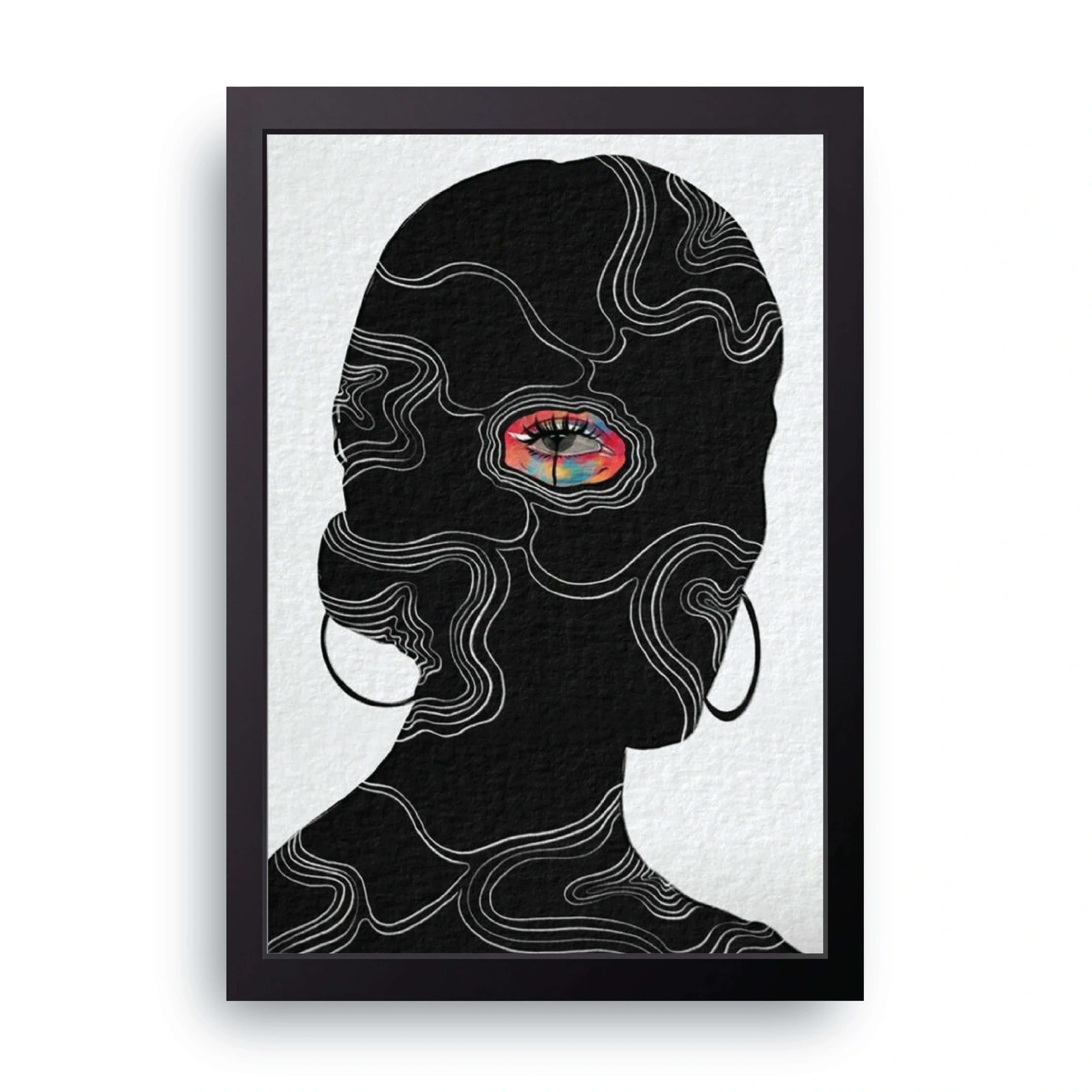 Colorful Eye framed wall art print — HIBR