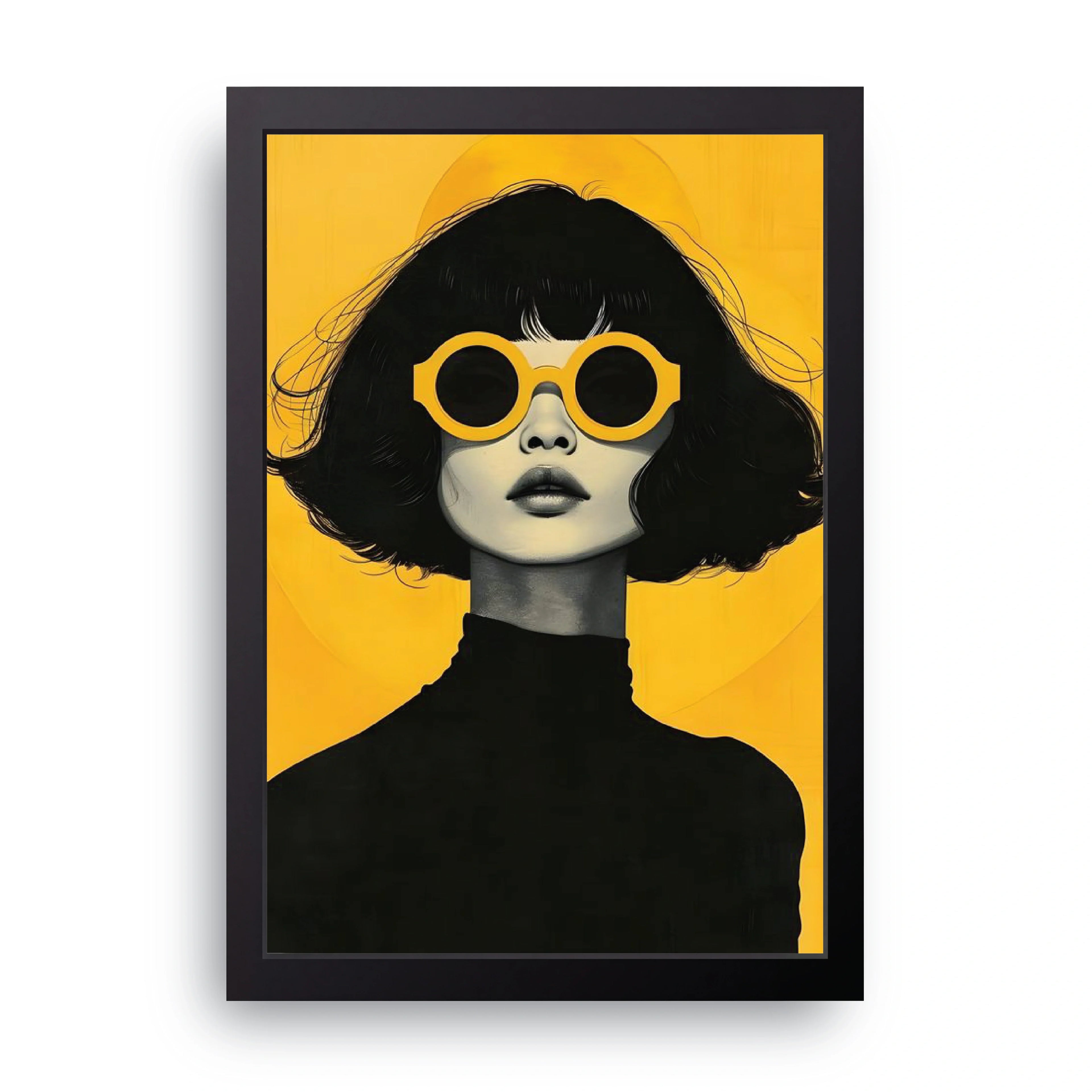 Yellow Shades framed wall art print — HIBR