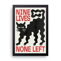 Nine Lives framed wall art print — HIBR