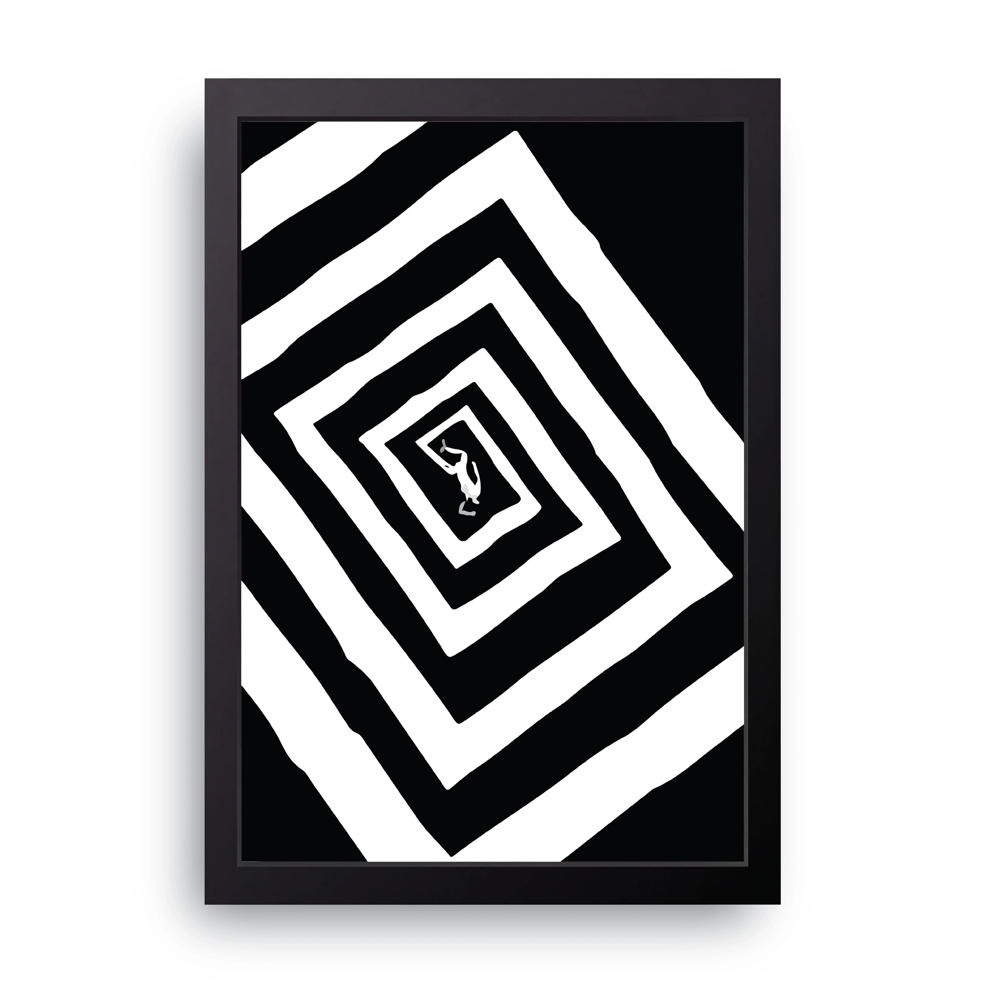 Optical Spiral framed wall art print — HIBR