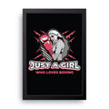 Girl Loves Boxing framed wall art print — HIBR