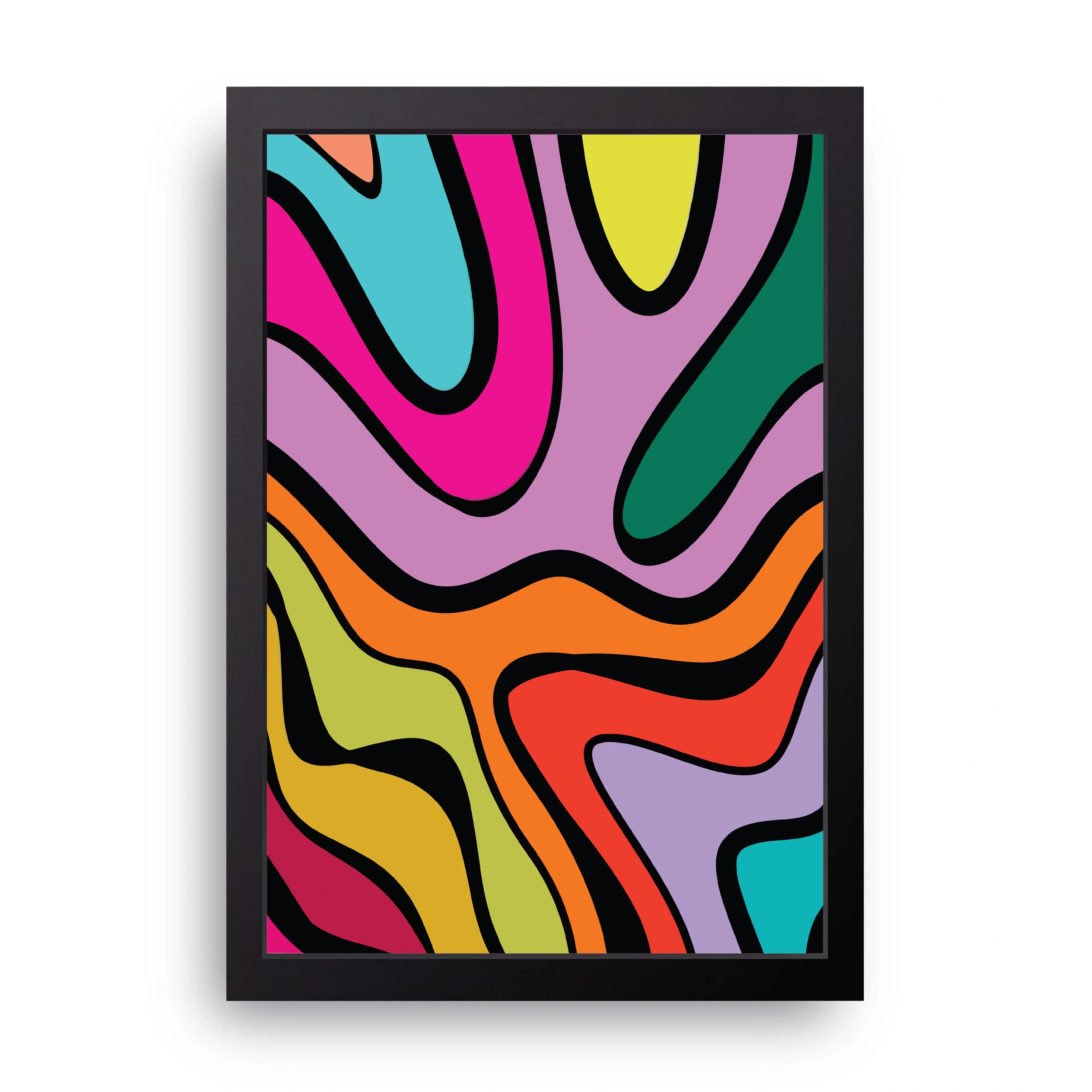 Acid Swirl framed wall art print — HIBR