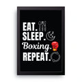 Eat Sleep Boxing framed wall art print — HIBR