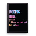 Boxing Girl framed wall art print — HIBR