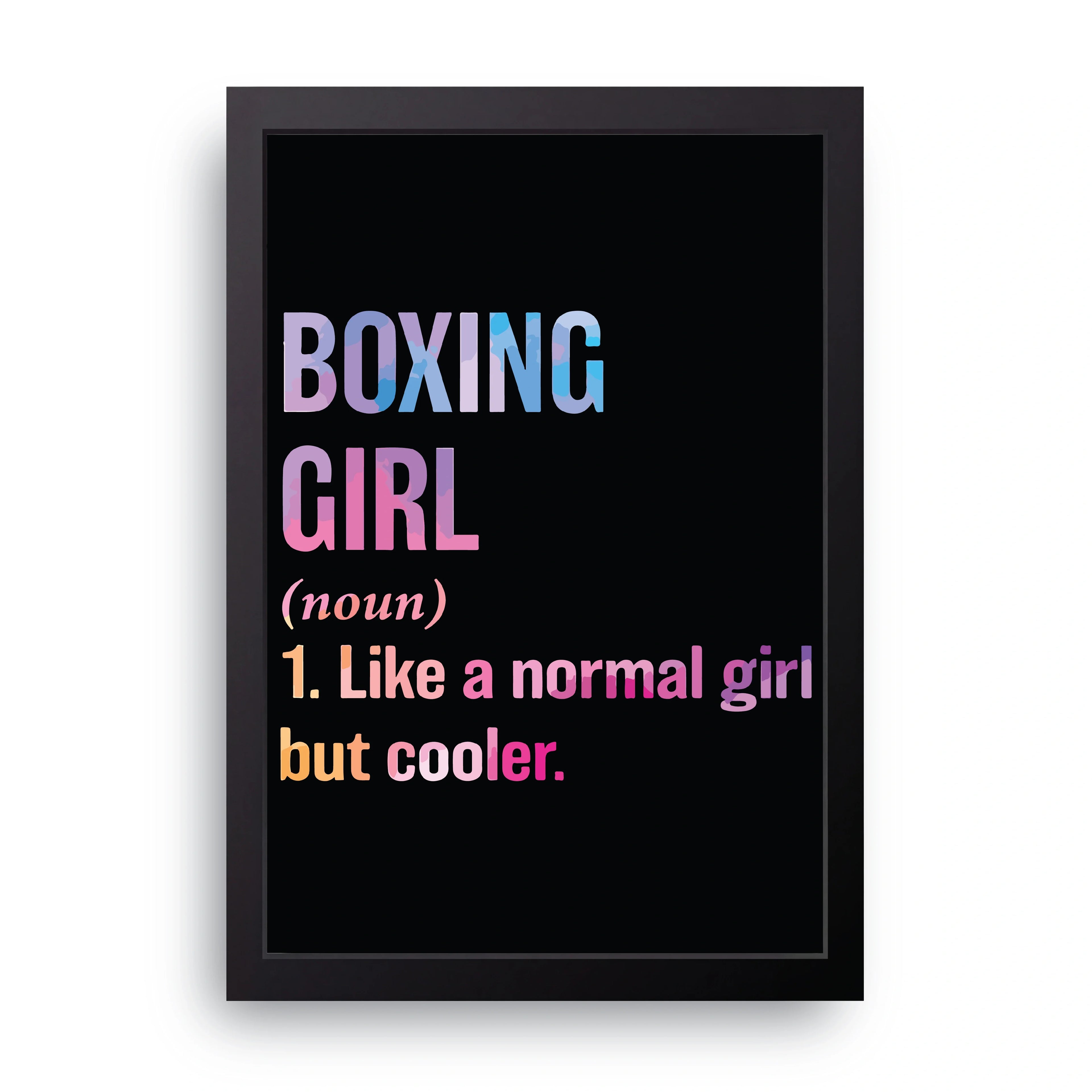 Boxing Girl framed wall art print — HIBR