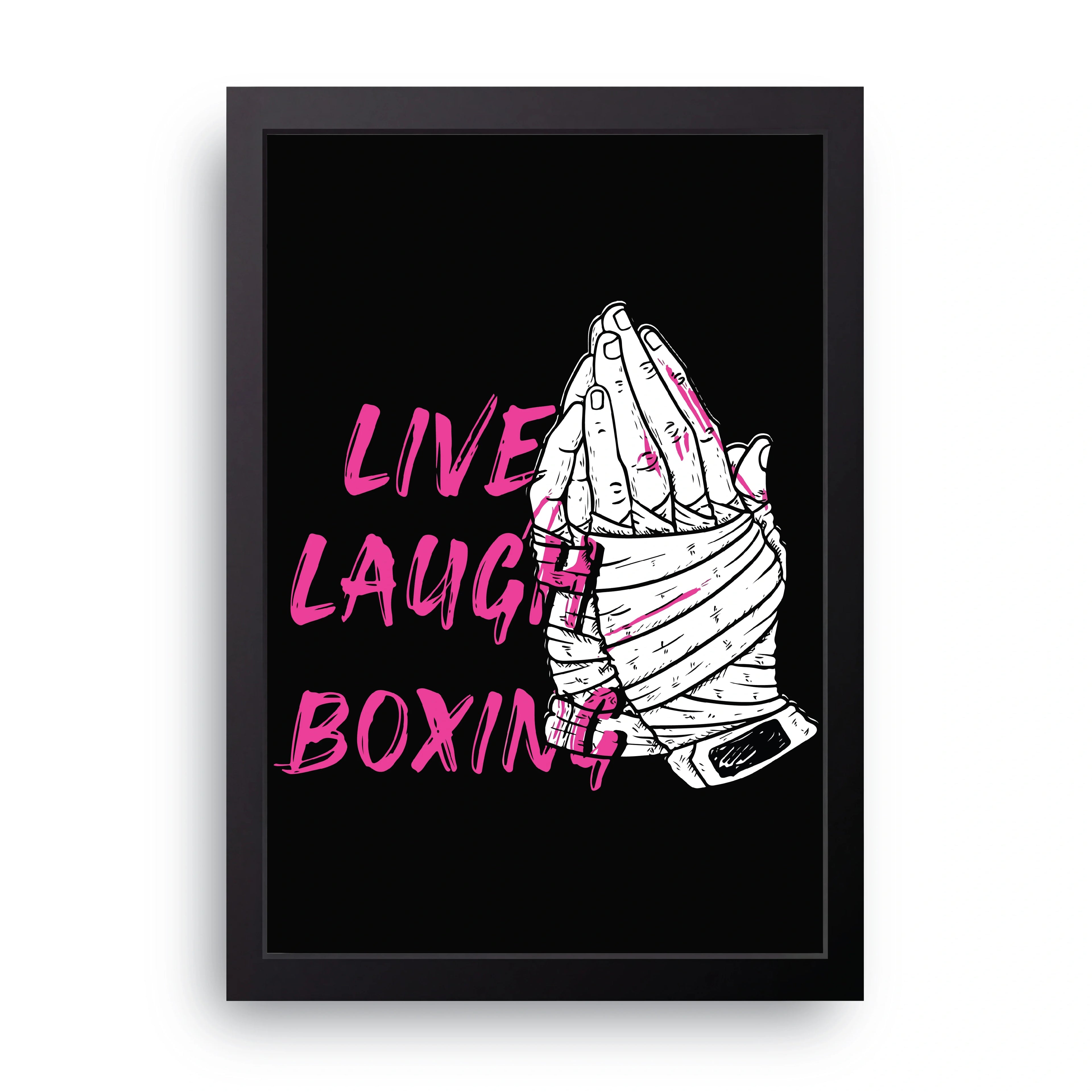 Live Laugh Boxing framed wall art print — HIBR