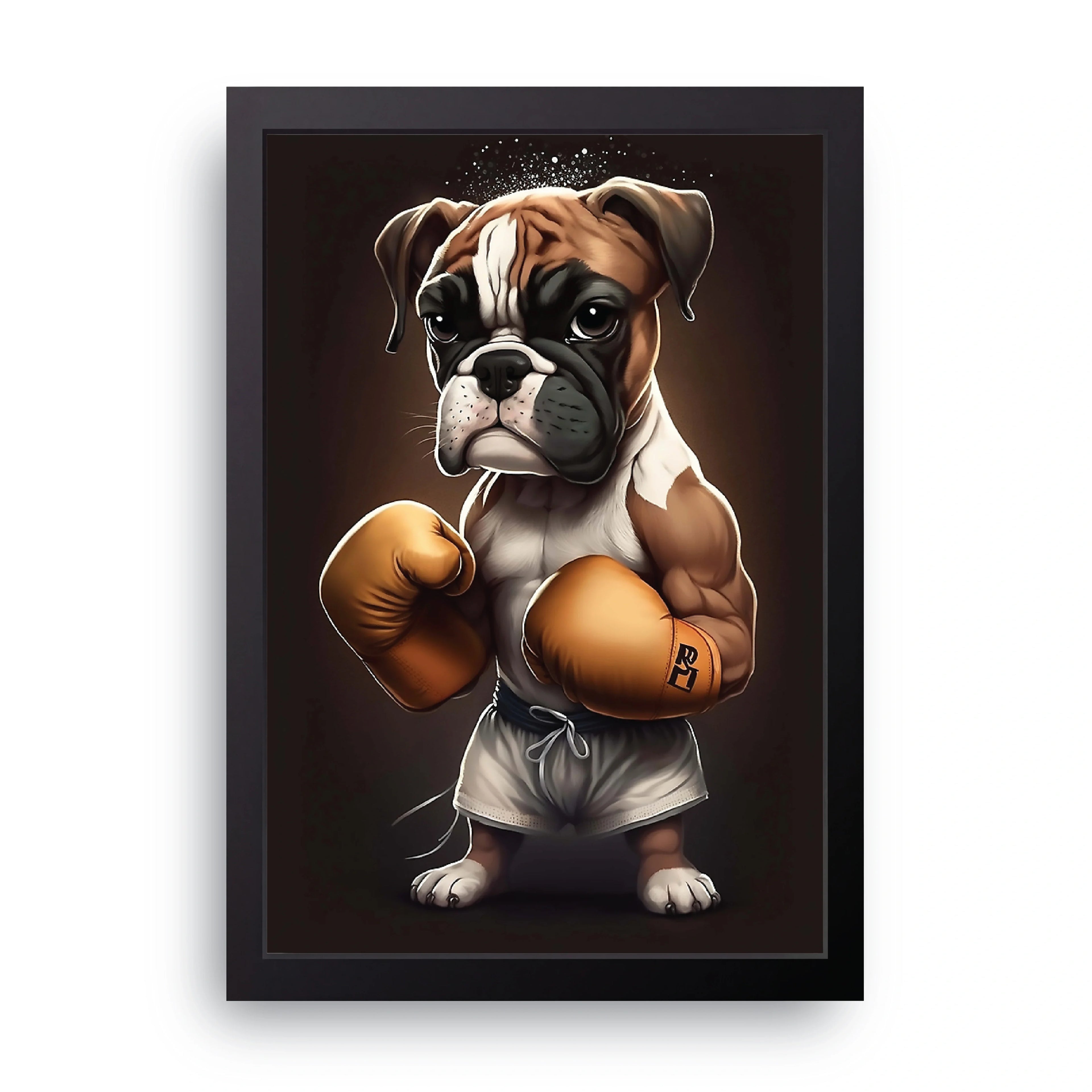 Boxer Bulldog framed wall art print — HIBR