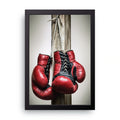 Hanging Gloves framed wall art print — HIBR
