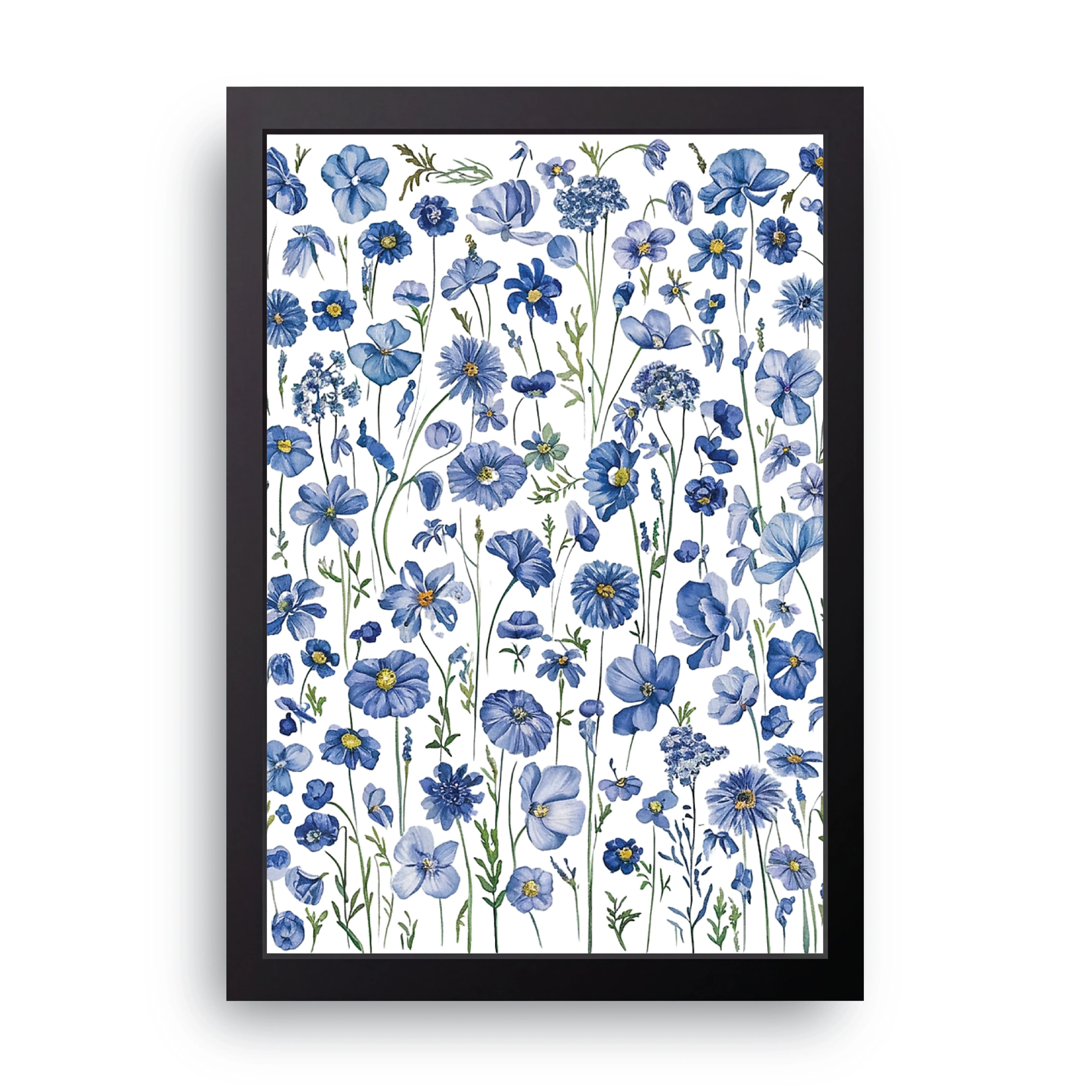 Blue Meadow framed wall art print — HIBR
