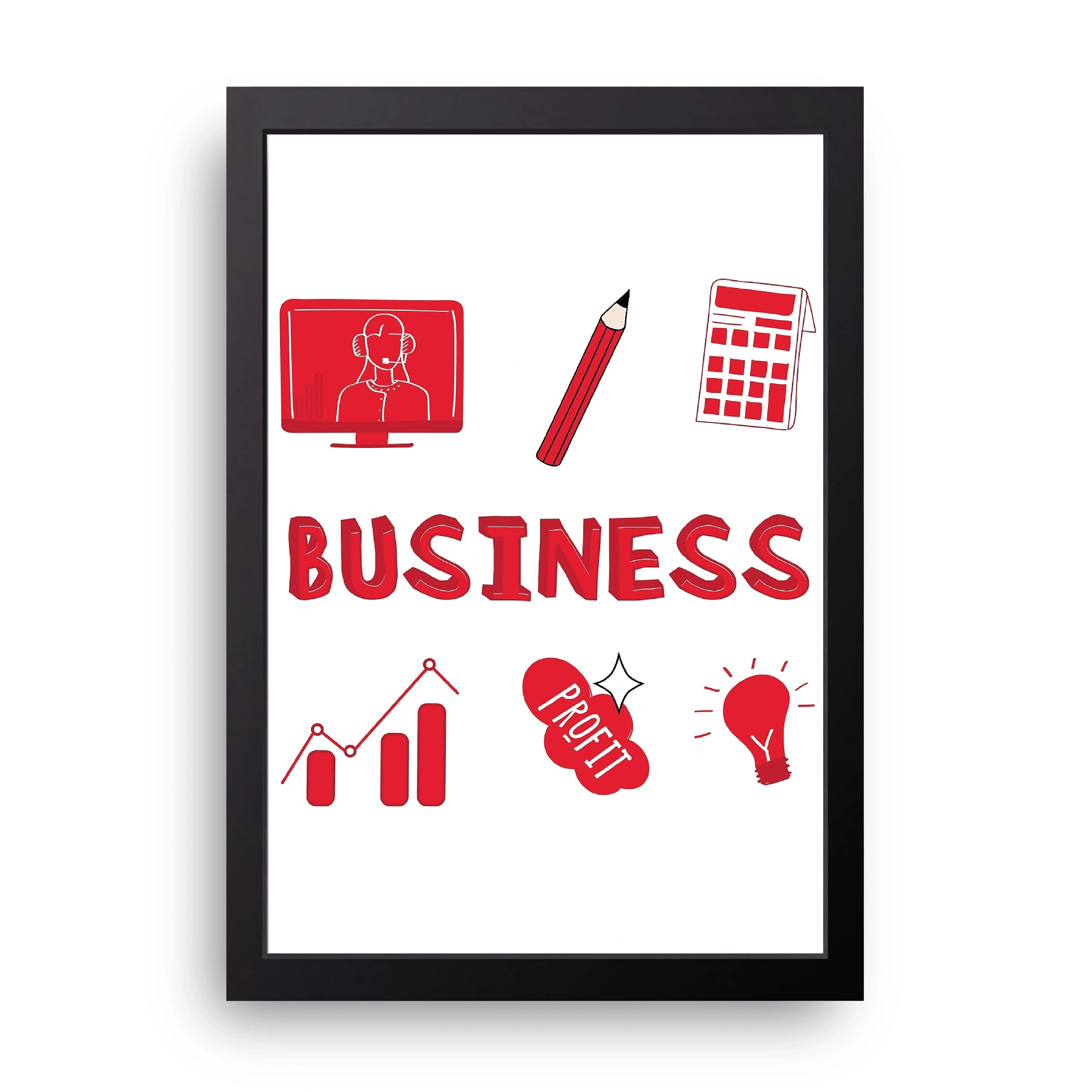 BUSINESS (11) framed wall art print — HIBR