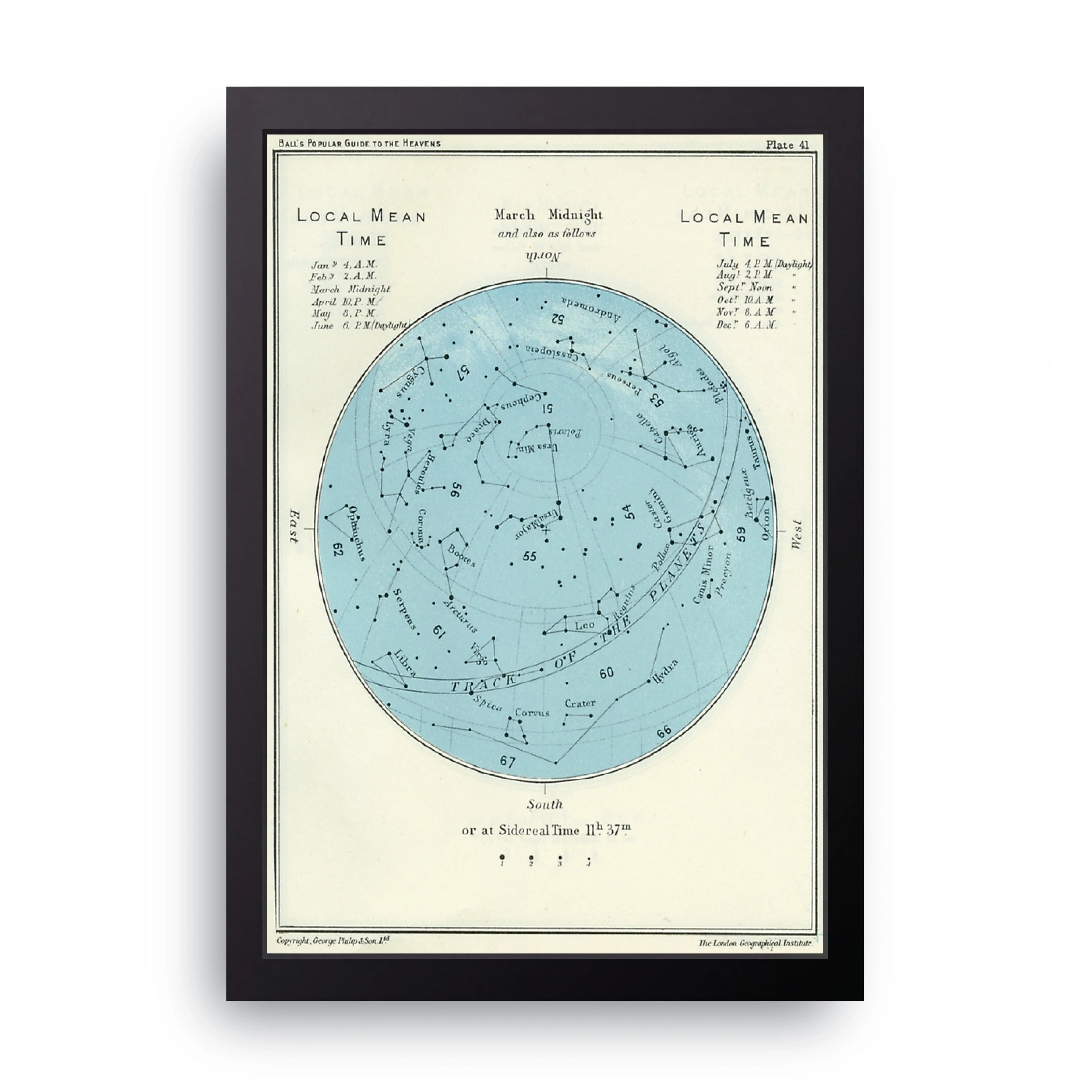 Star Chart framed wall art print — HIBR