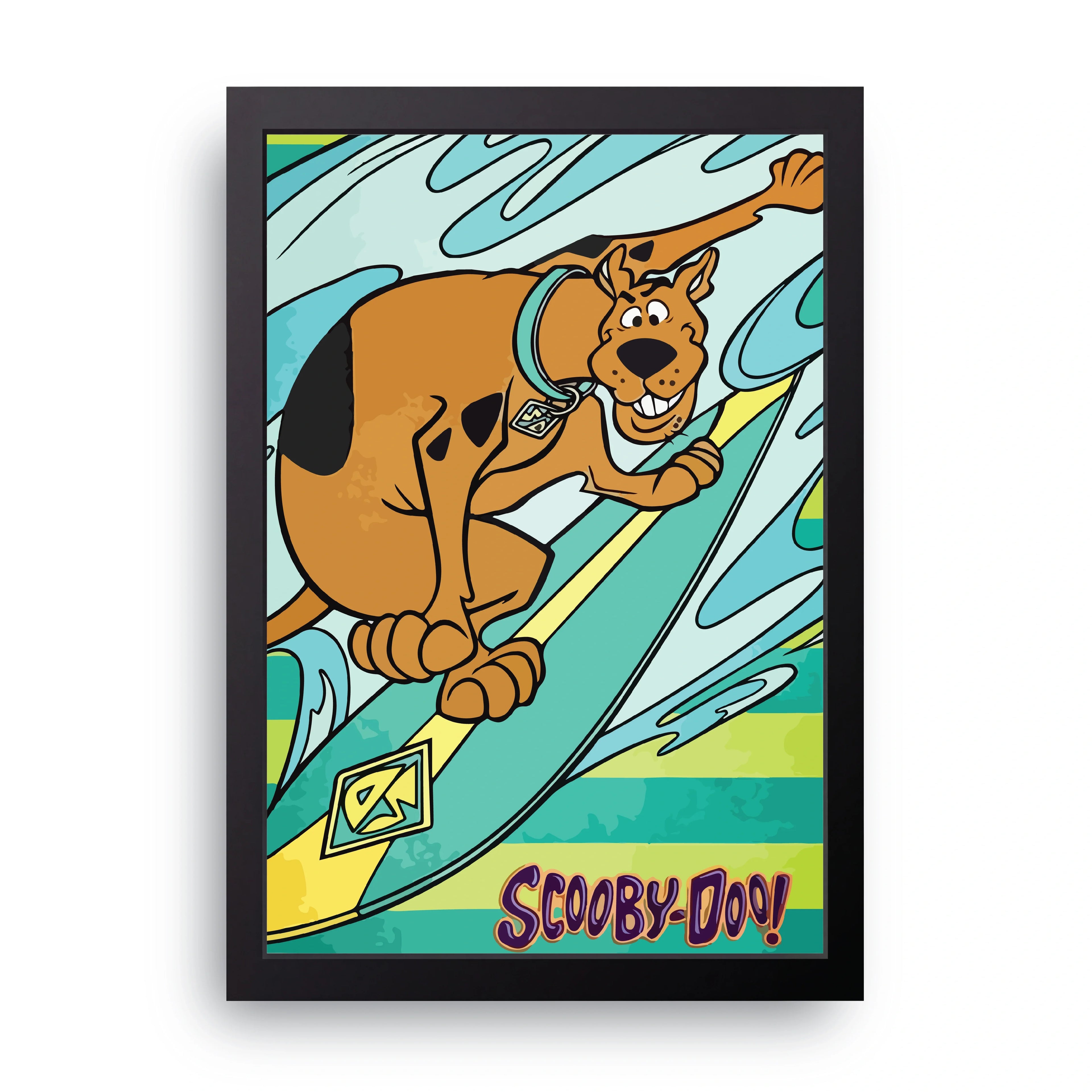Scooby Doo Surfing framed wall art print — HIBR