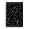 Line Faces framed wall art print — HIBR