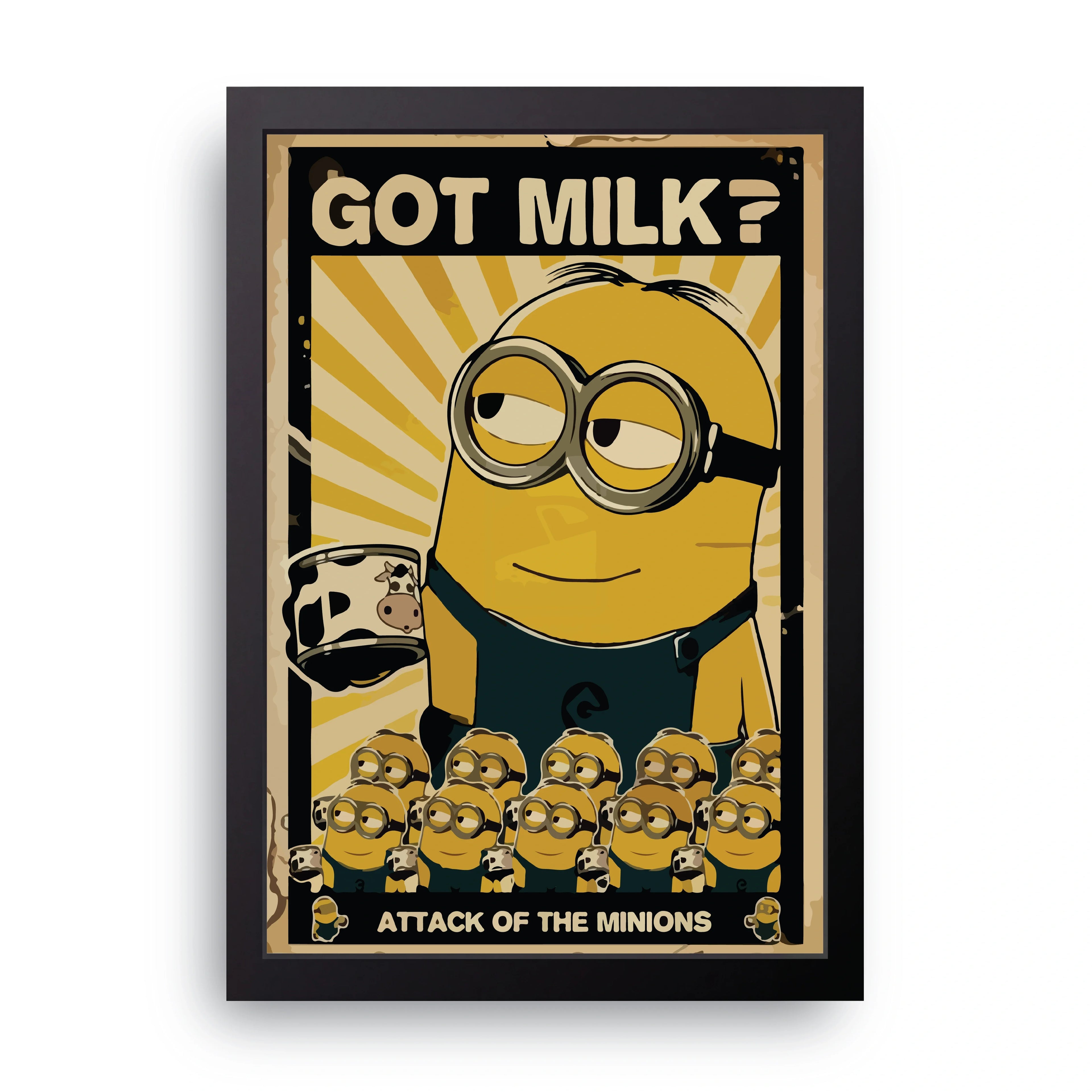 Got Milk Minions framed wall art print — HIBR