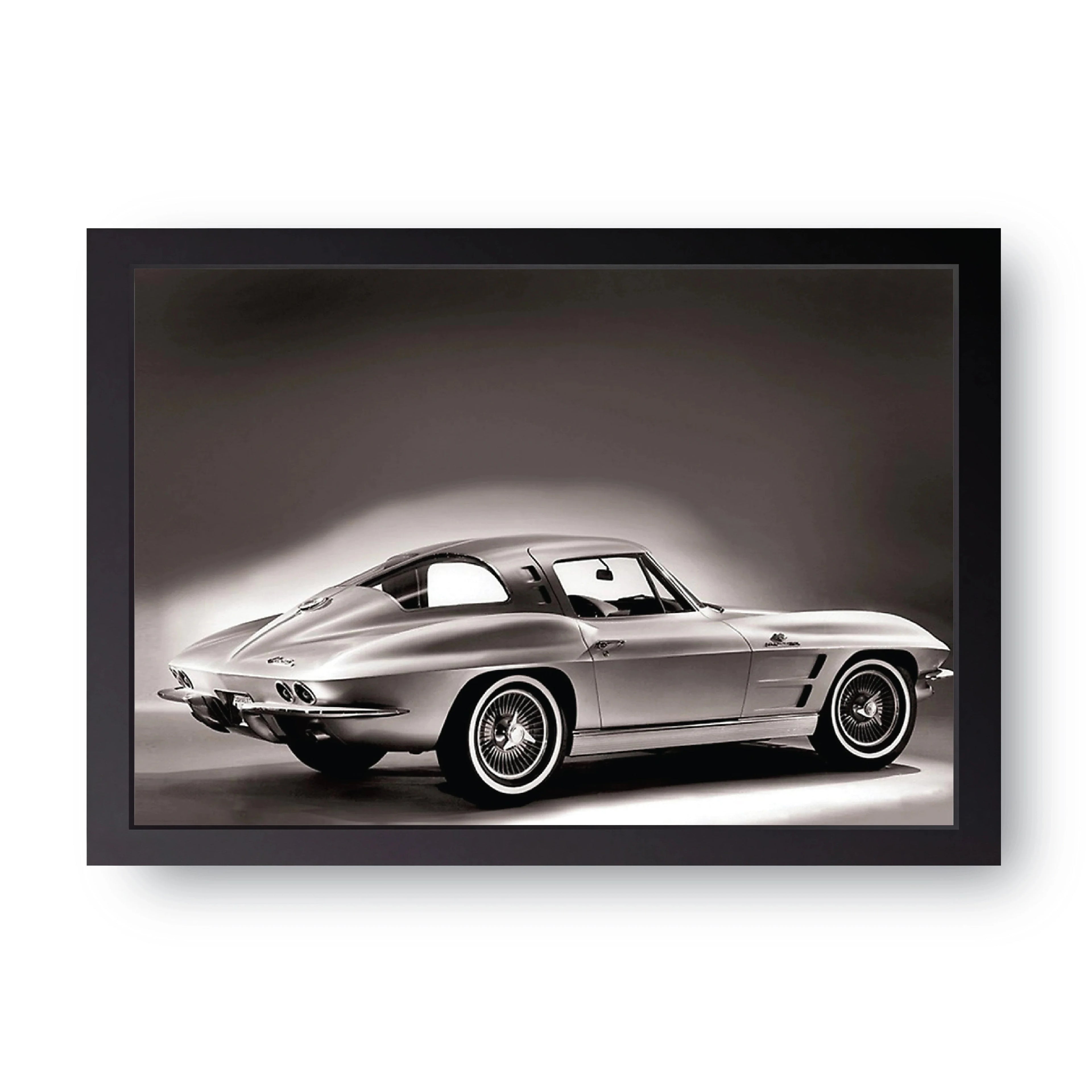 Silver Classic Car framed wall art print — HIBR