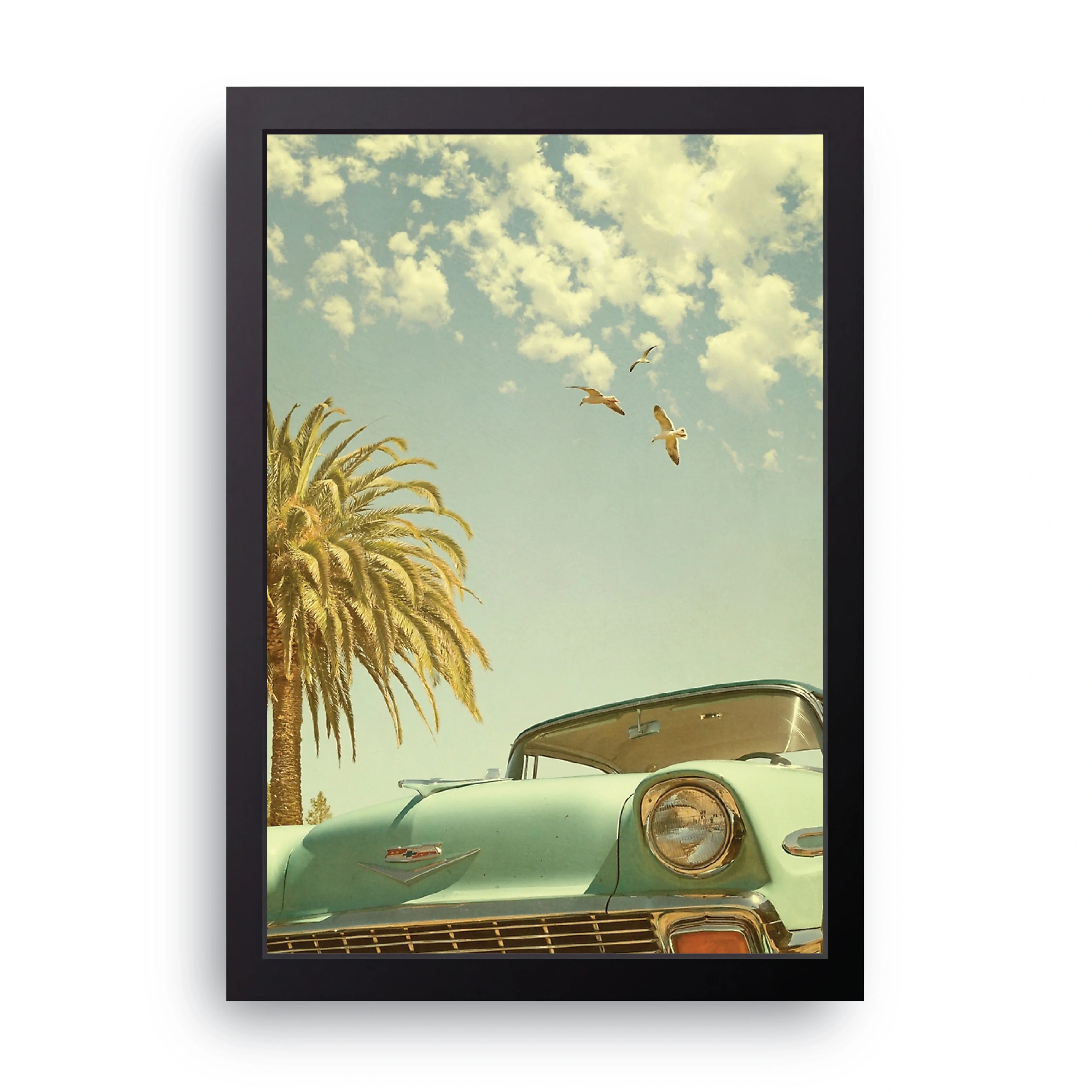 Palm Tree Cruiser framed wall art print — HIBR