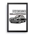Euro Car Garage framed wall art print — HIBR