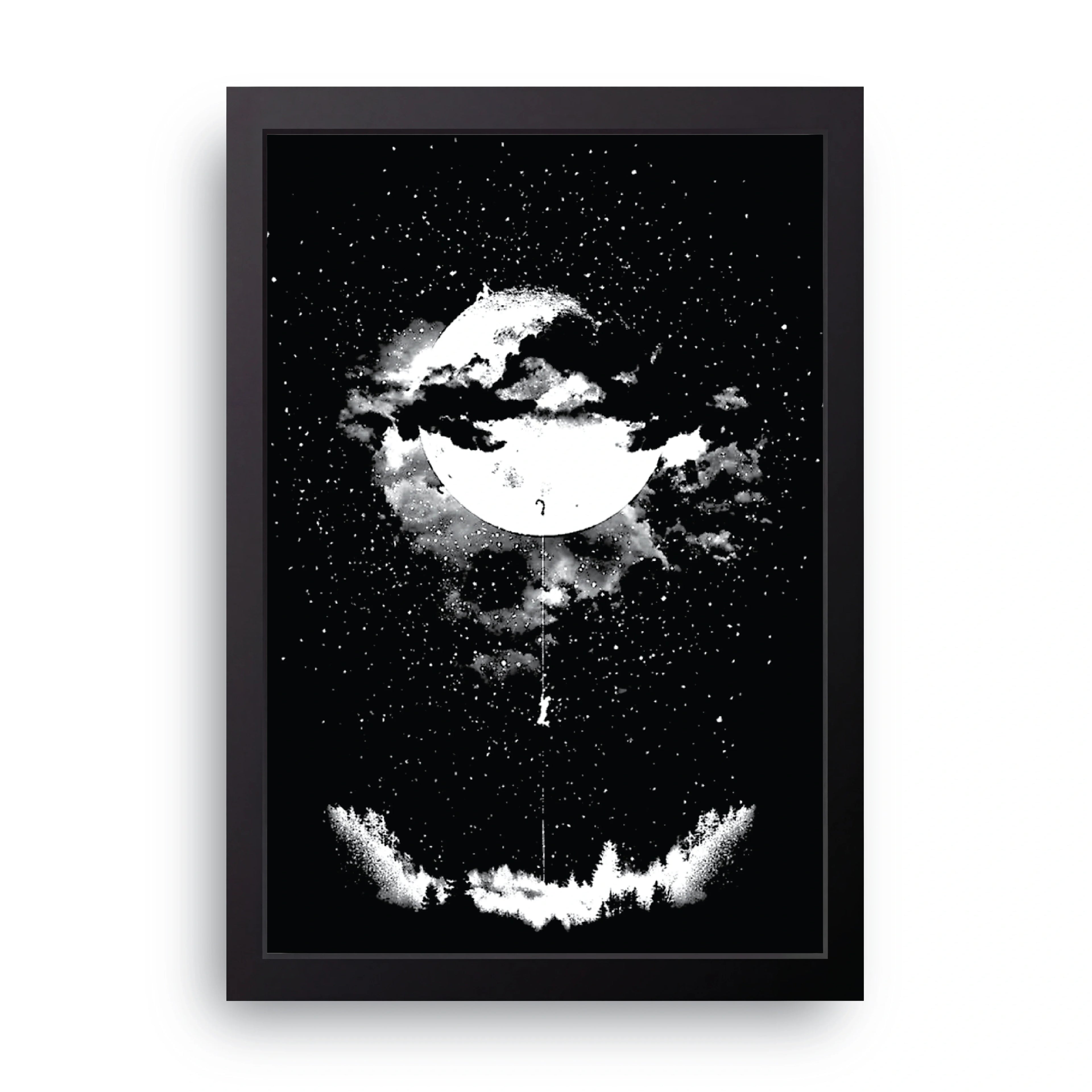 Moon Rise framed wall art print — HIBR