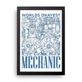 Okayest Mechanic framed wall art print — HIBR
