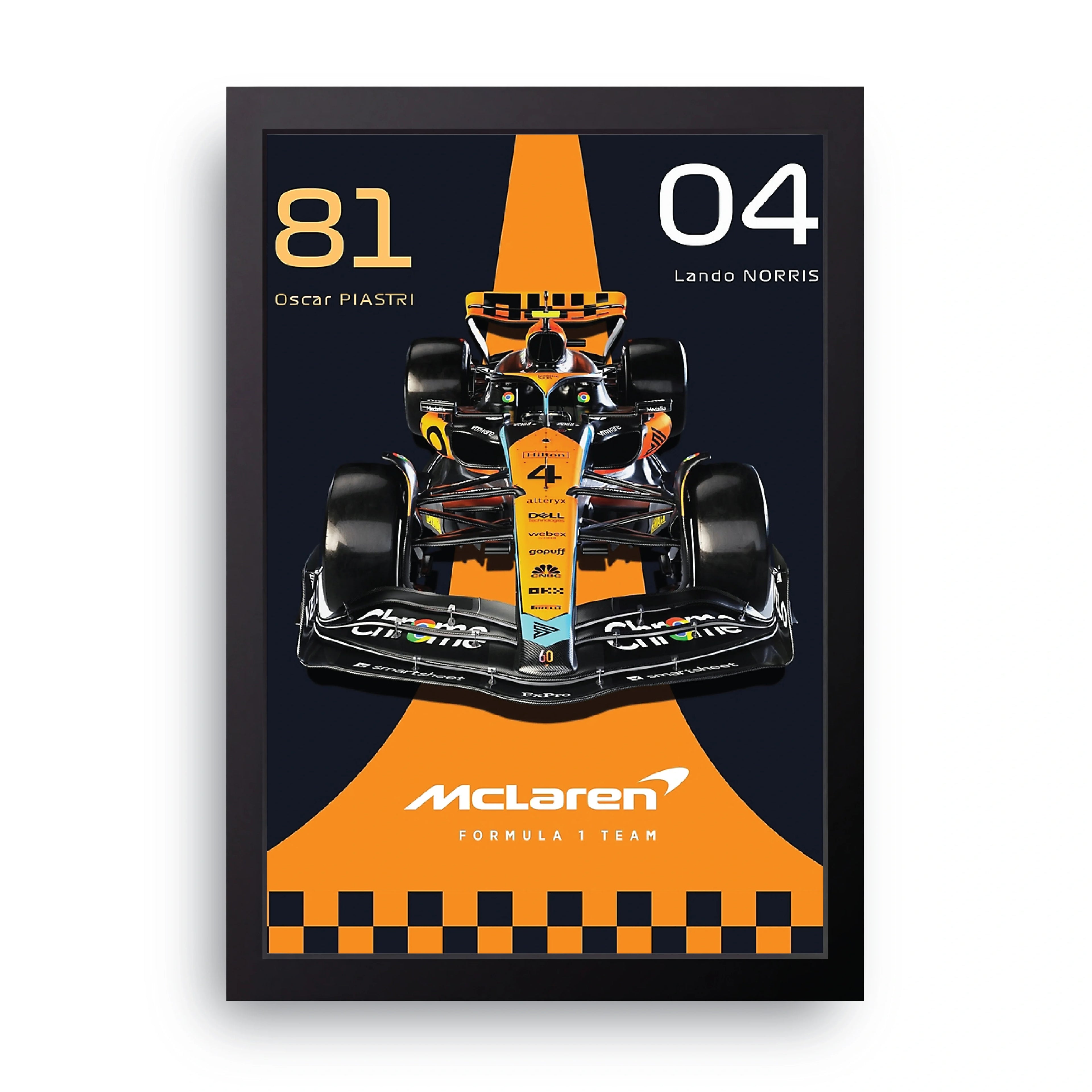 McLaren F1 framed wall art print — HIBR