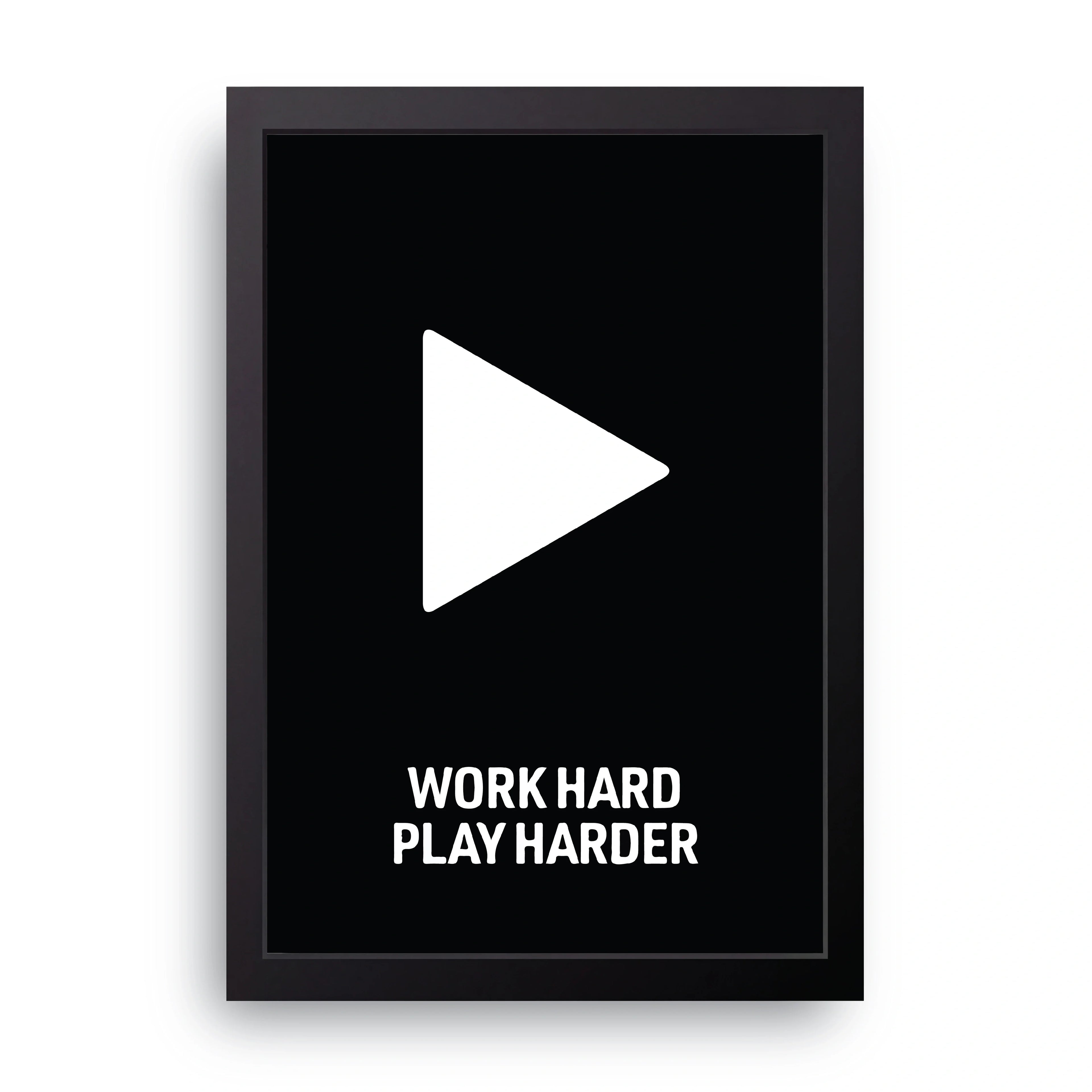 Play Harder framed wall art print — HIBR