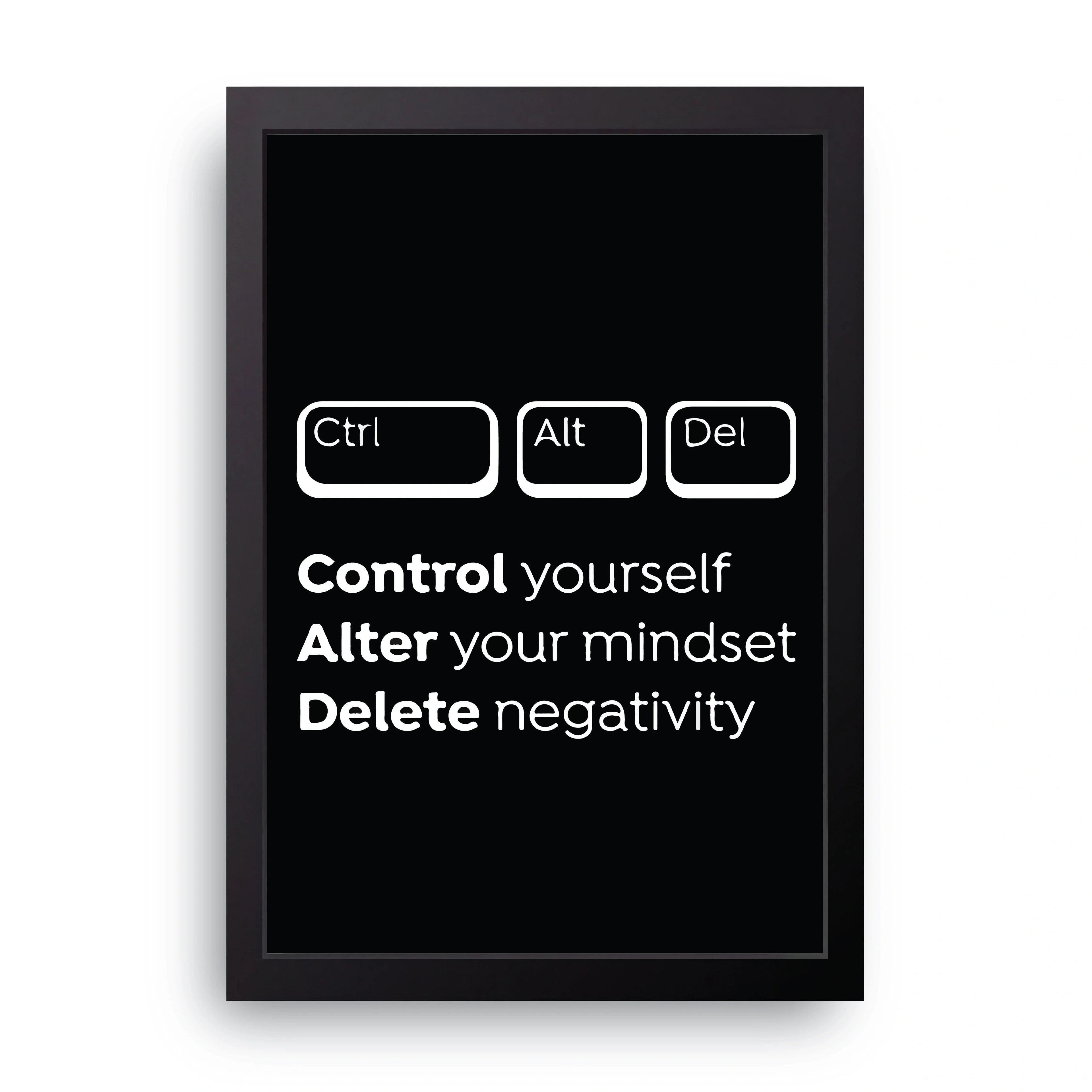 Ctrl Alt Del framed wall art print — HIBR