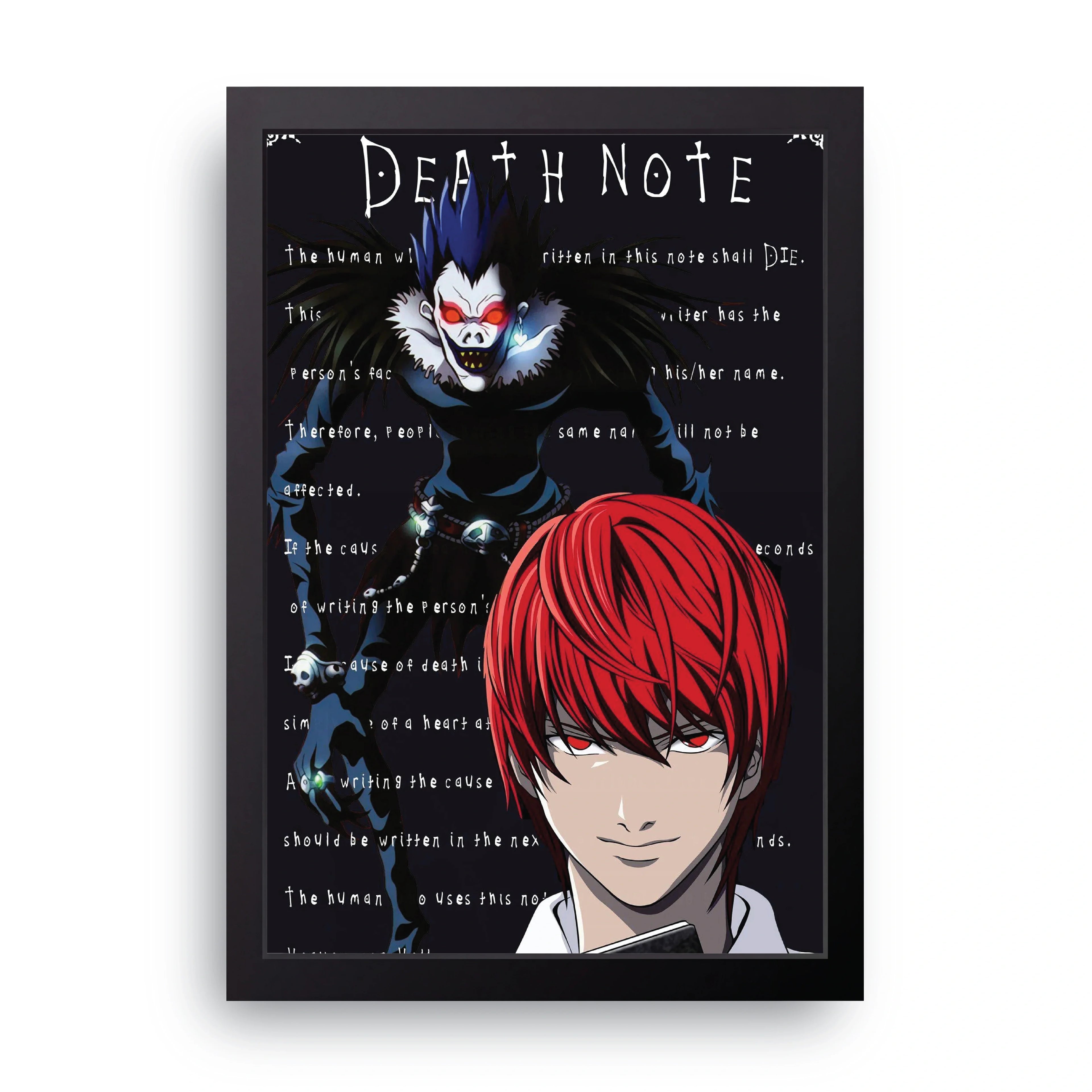 DEATH NOTE 7 framed wall art print — HIBR