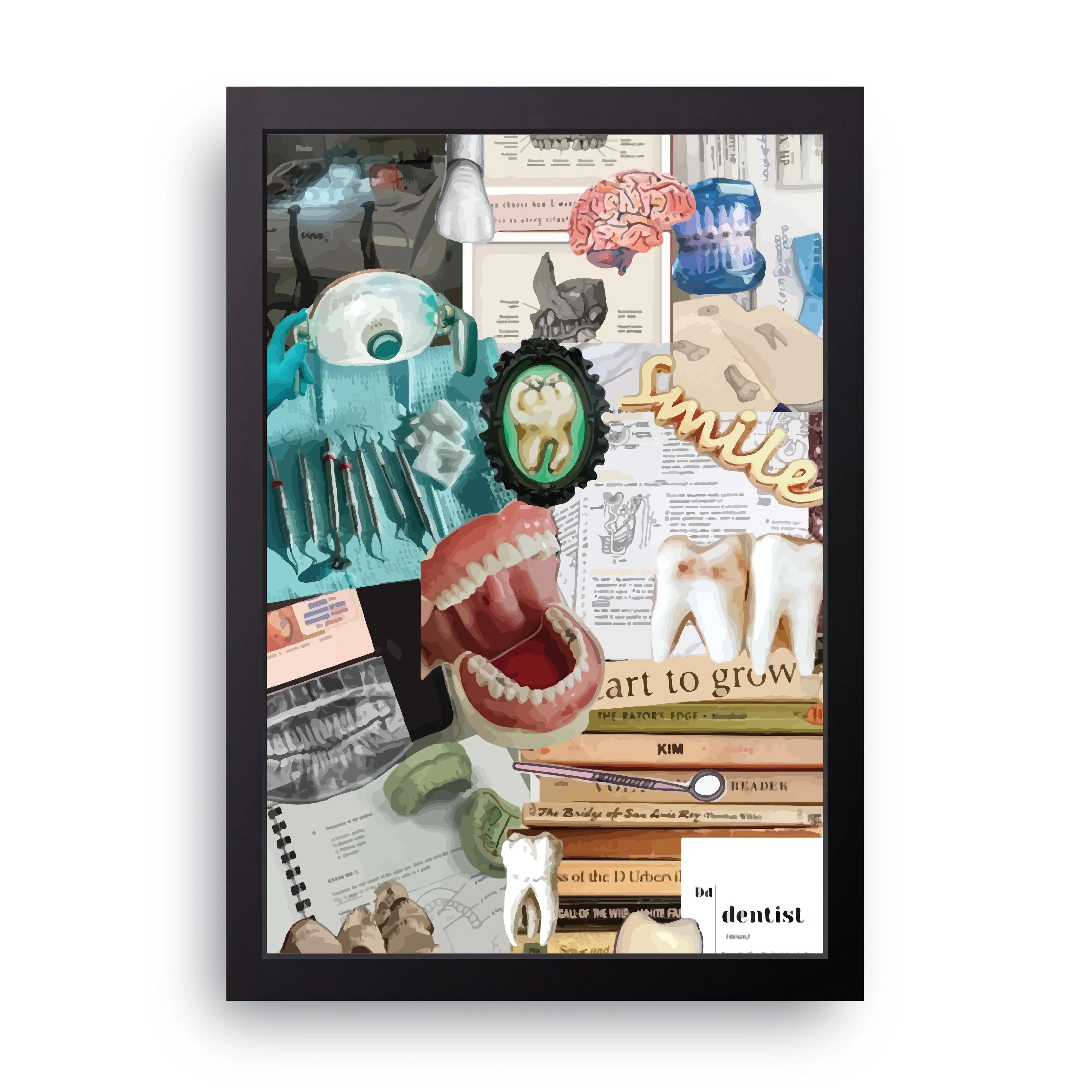 Dental Collage framed wall art print — HIBR