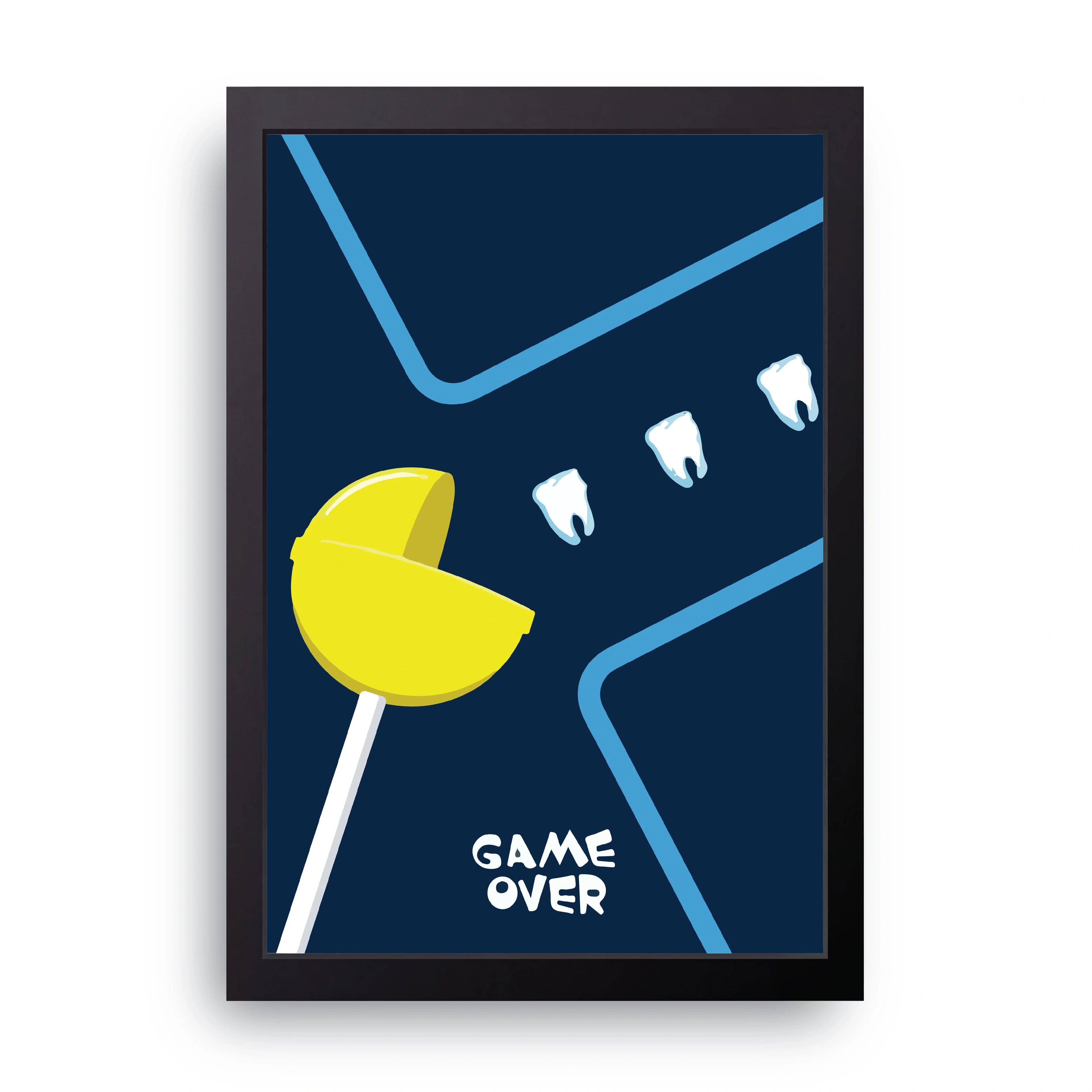 Pac-Man Dentist framed wall art print — HIBR