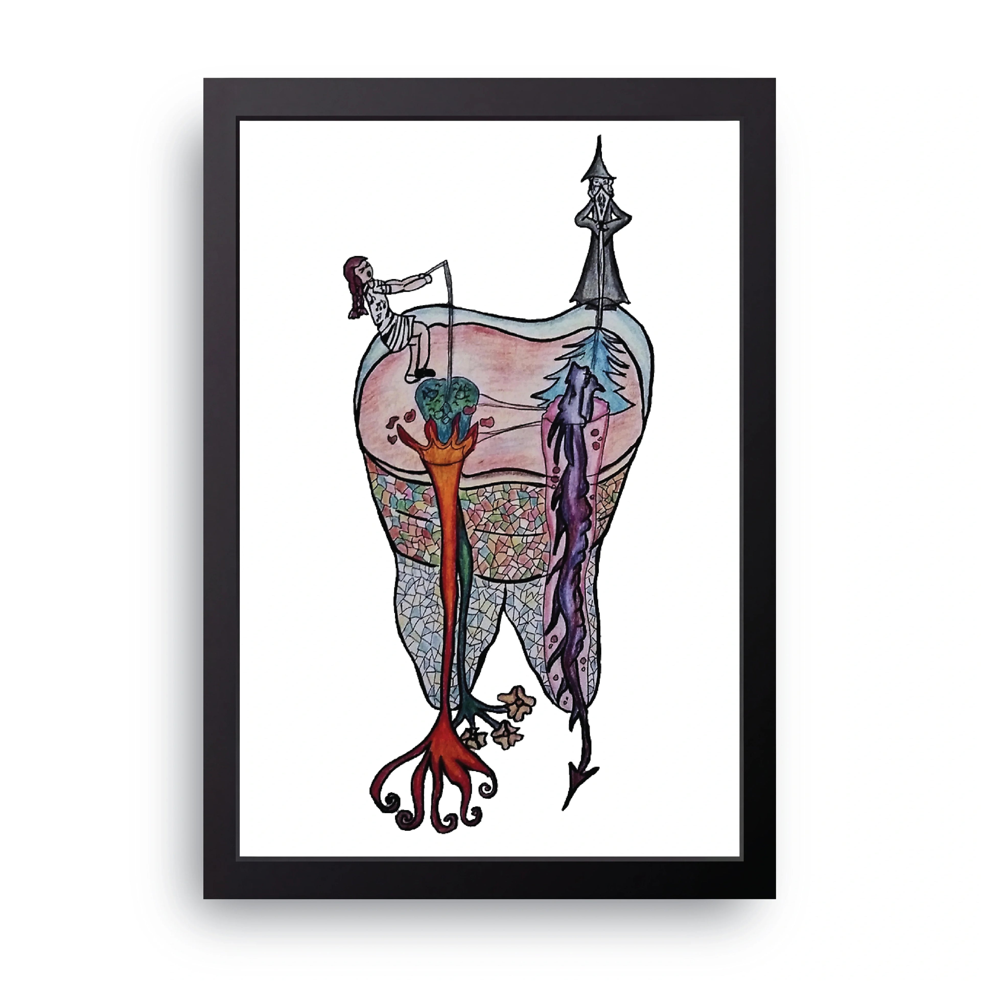Tooth Fantasy framed wall art print — HIBR