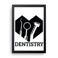 Dentistry Heart framed wall art print — HIBR