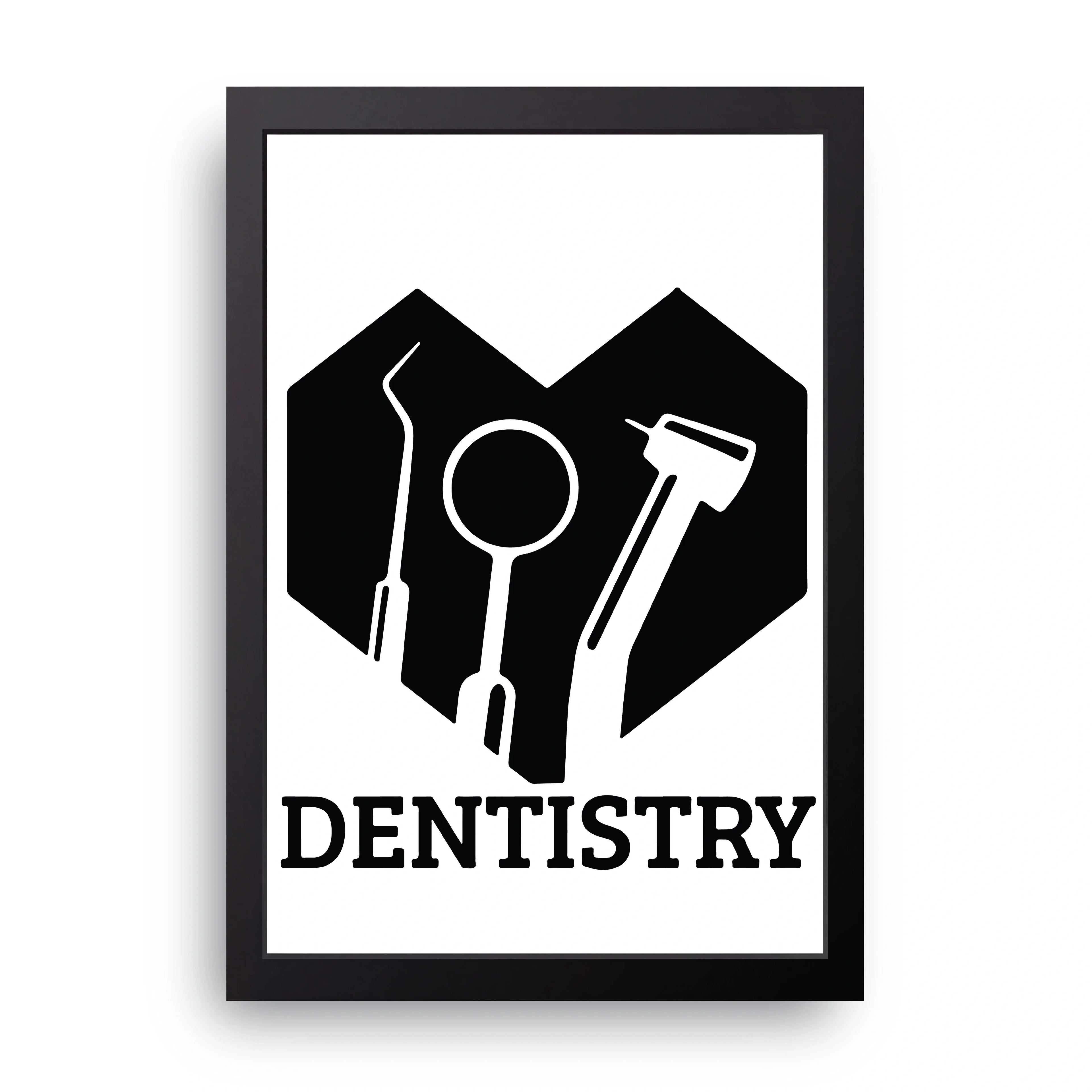 Dentistry Heart framed wall art print — HIBR