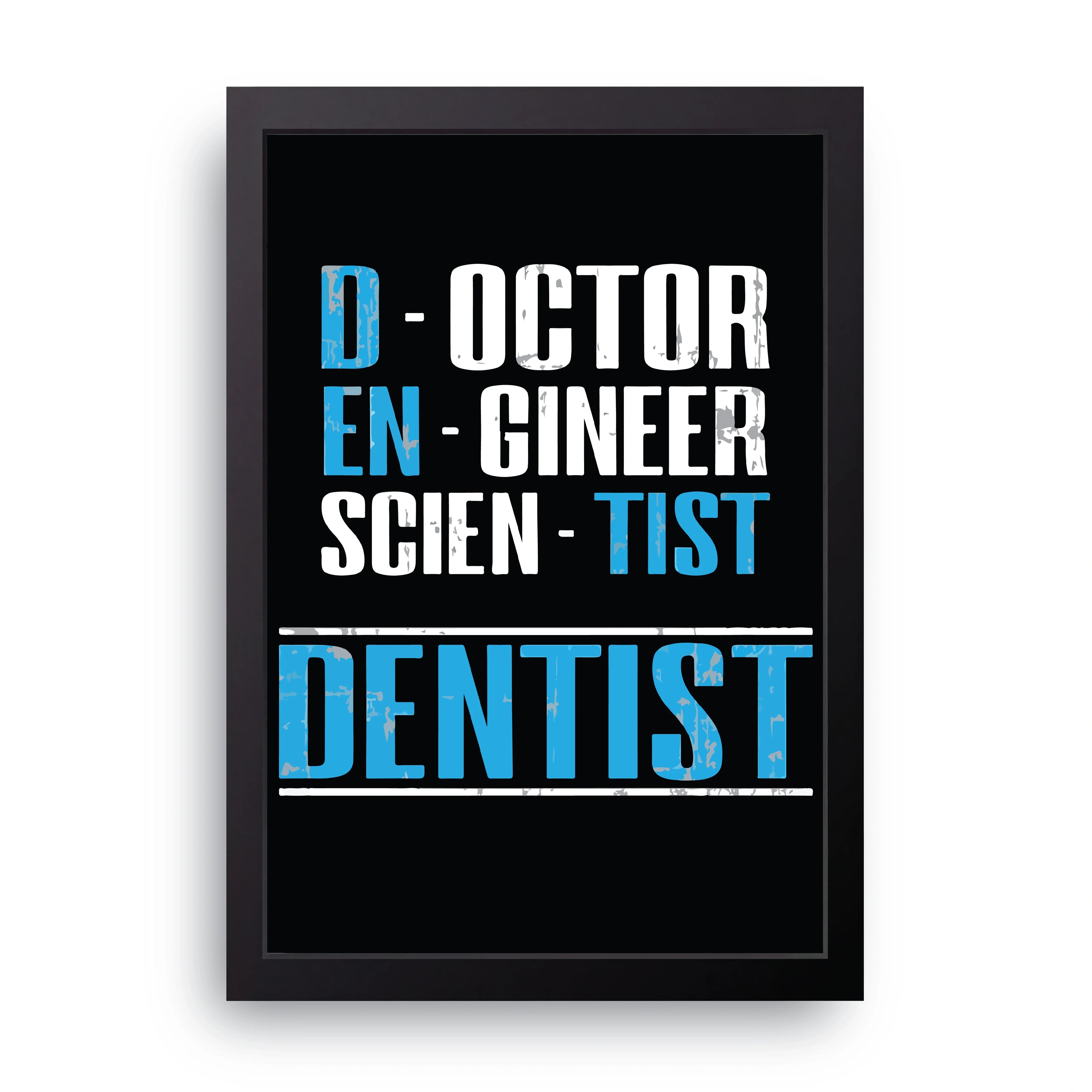 Dentist Acrostic framed wall art print — HIBR